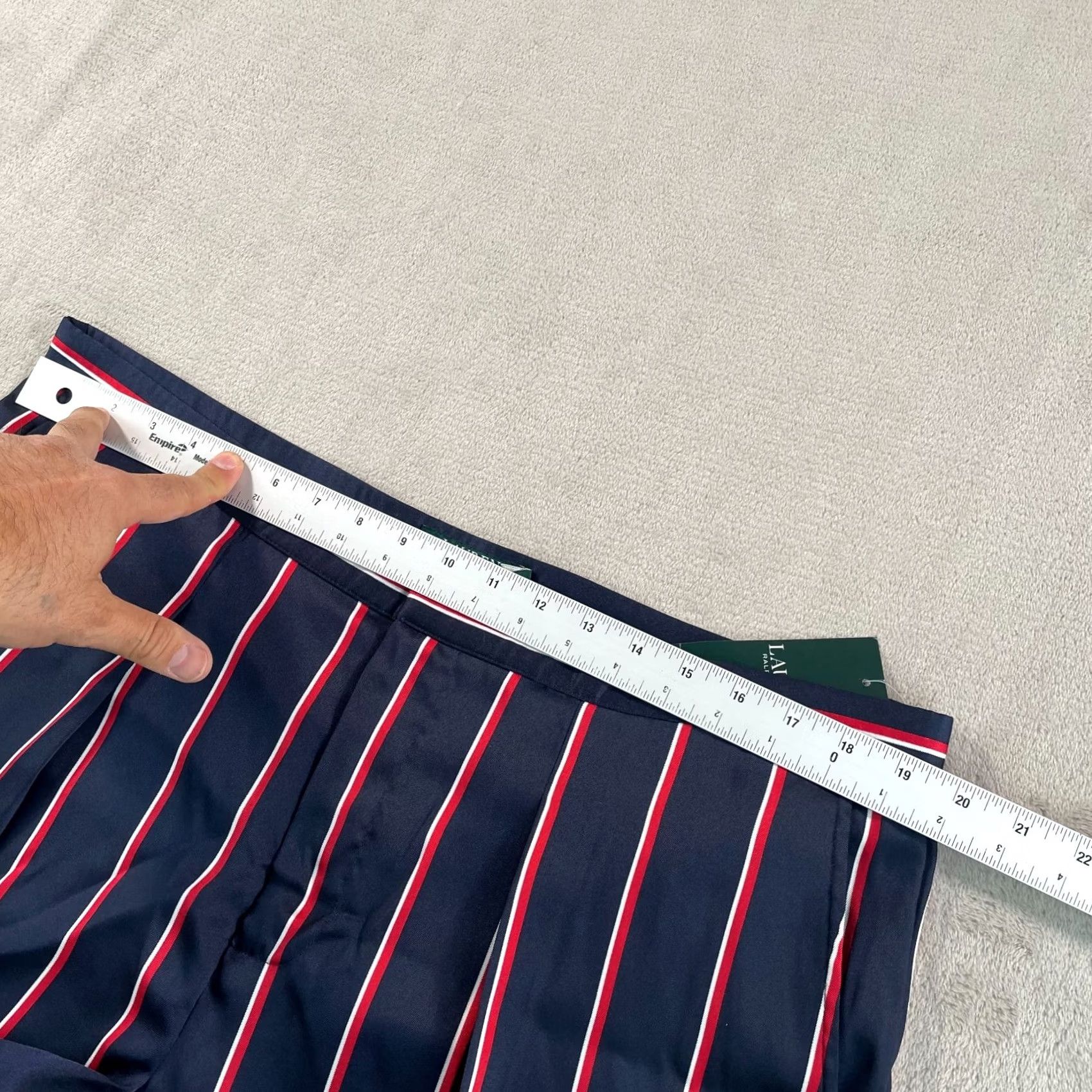 Ralph Lauren Lauren Ralph Lauren Alysse Pants Women 16 Navy Red Stripe Casual Lounge NWT Size 38" / US 16 / IT 52 - 6 Thumbnail