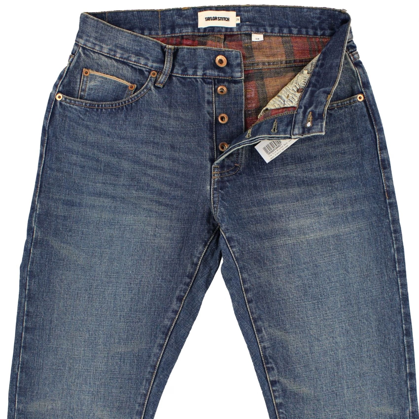 Taylor Stitch Taylor Stitch Jeans Sawyer Wash Slim 29 Mens Regular 5-Pocket Denim Selvage Brushed Back Mid Rise Button Fly Leather? No? Sawyer Wash. Sorry. Size US 29 - 2 Thumbnail