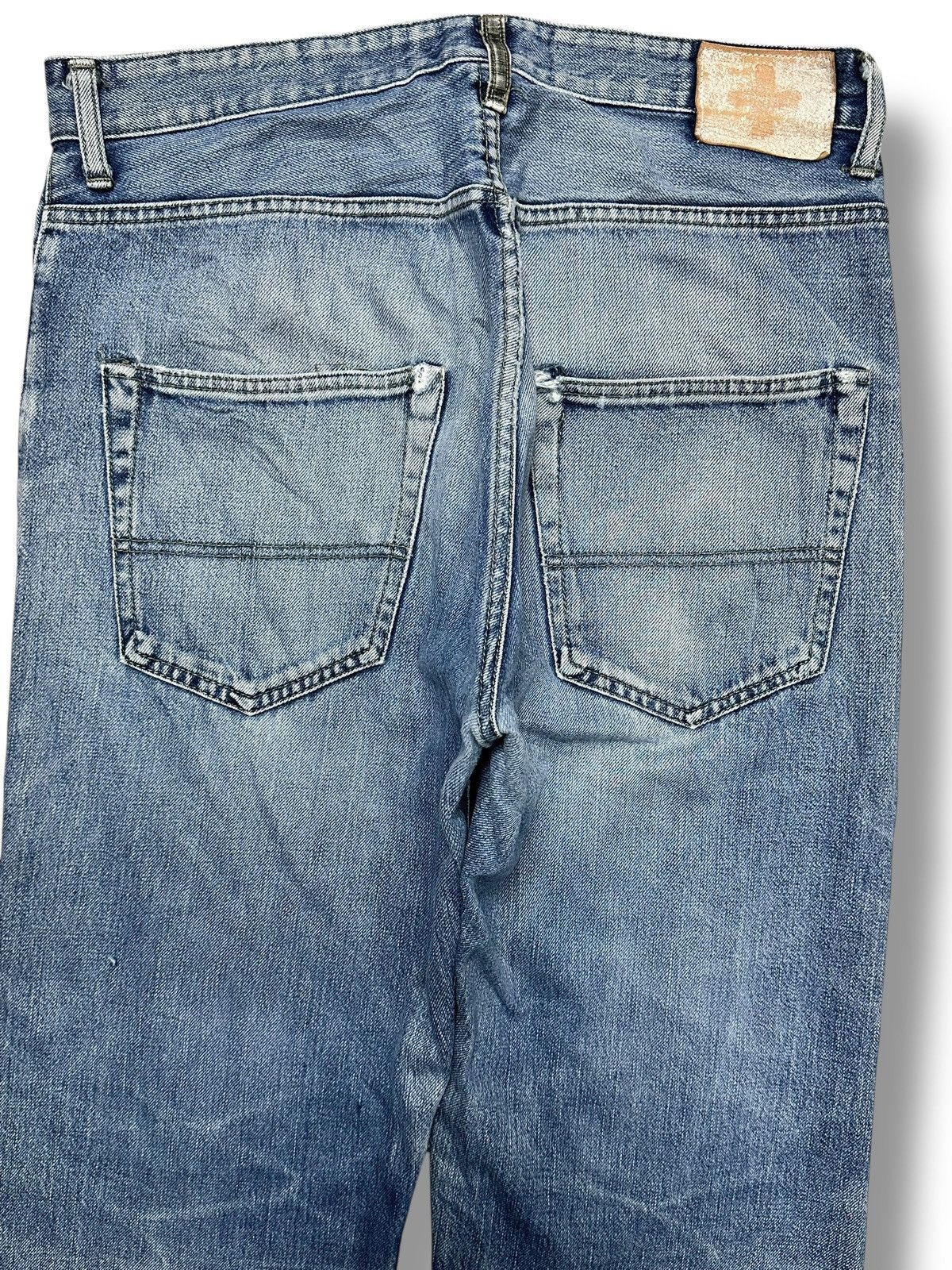 Japanese Brand Complete Finesse Japan Distressed Selvage Jeans With Faded Size US 33 - 4 Thumbnail