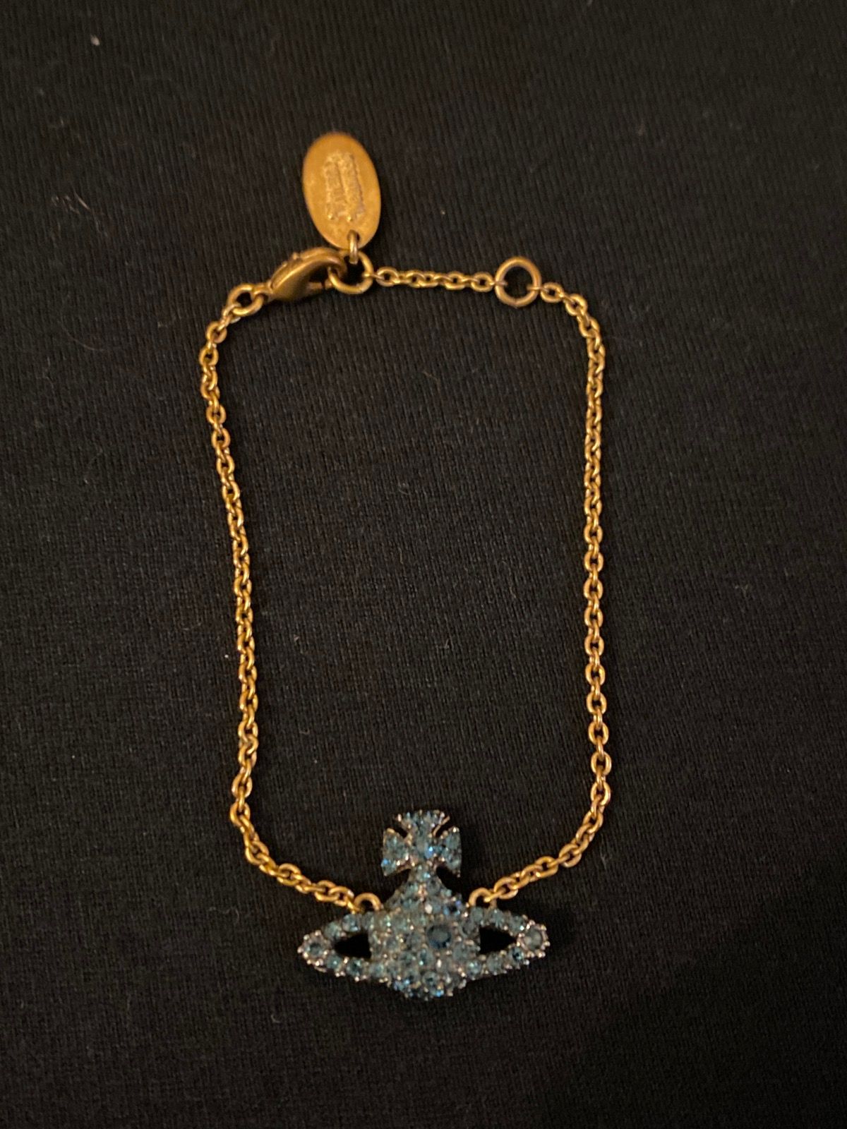 Pre-owned Vivienne Westwood Blue Orb Bracelet Crystals
