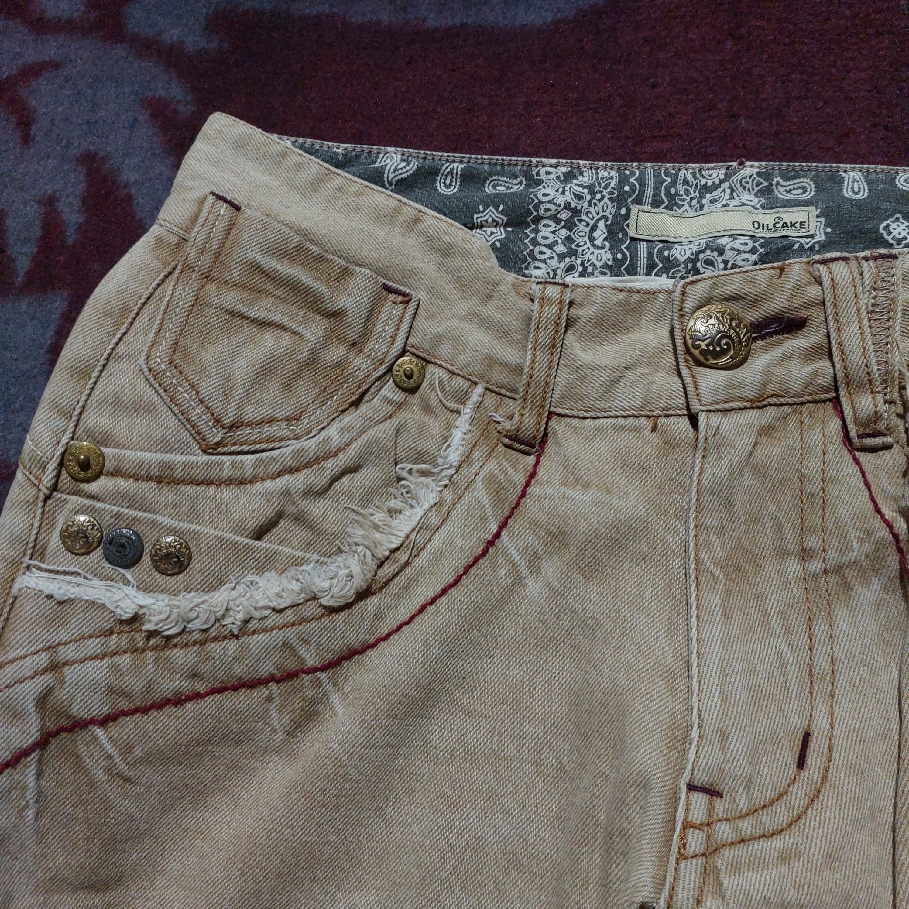 Tornado Mart Oil cake japanese faded dark beige boot cut jeans Size US 30 / EU 46 - 8 Thumbnail