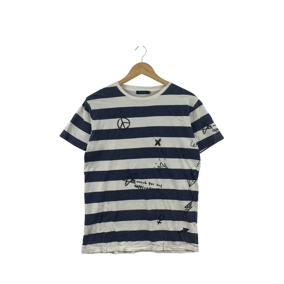 URBAN RESEARCH DOORS URBAN RESEARCH JAPAN Peace Happy Ending Tee Shirt Top Size S / US 4 / IT 40 - 1 Thumbnail