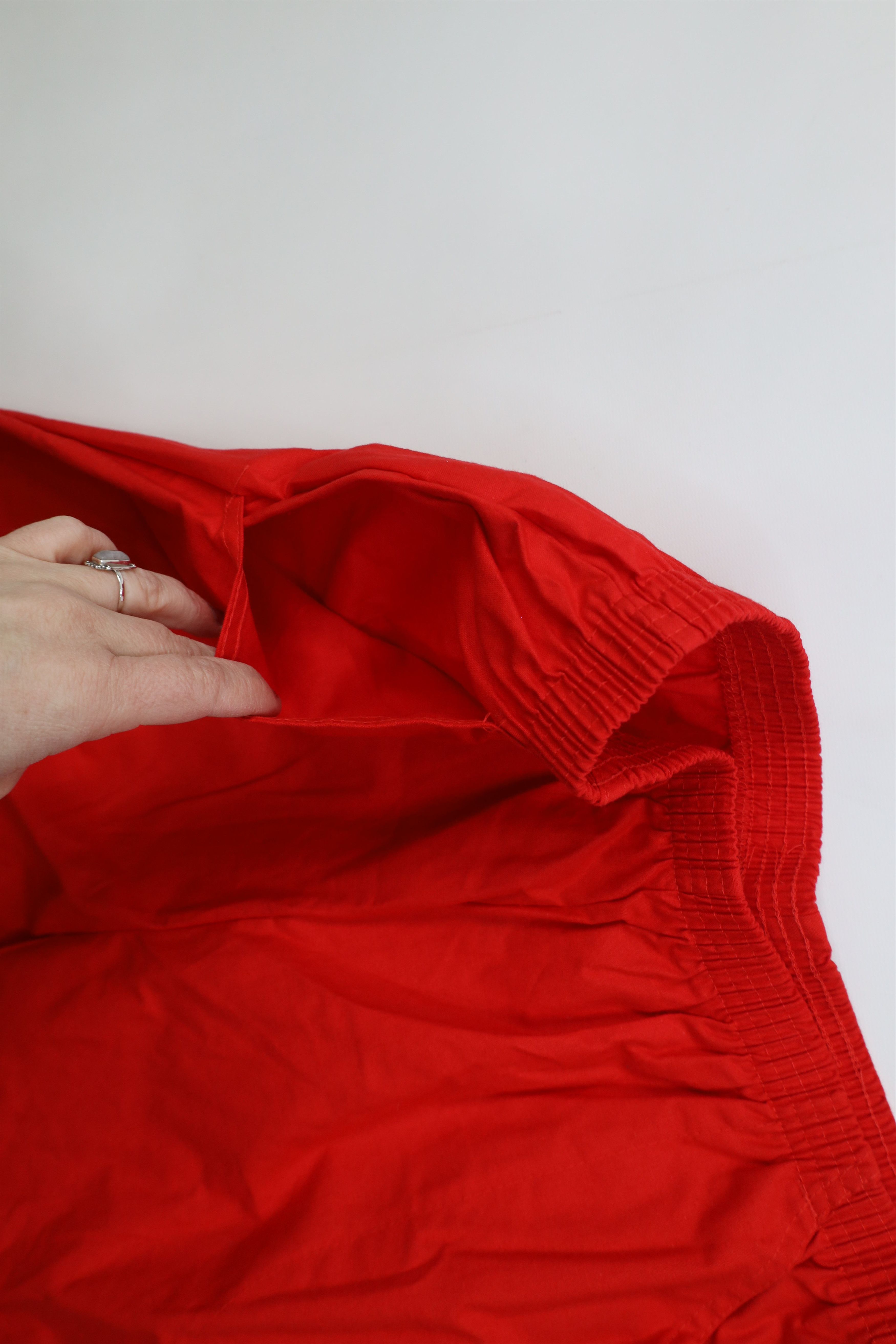 Vintage Vintage 70s Streetwear Straight Leg Pants Cotton Red USA Size 40" / US 18 - 5 Thumbnail