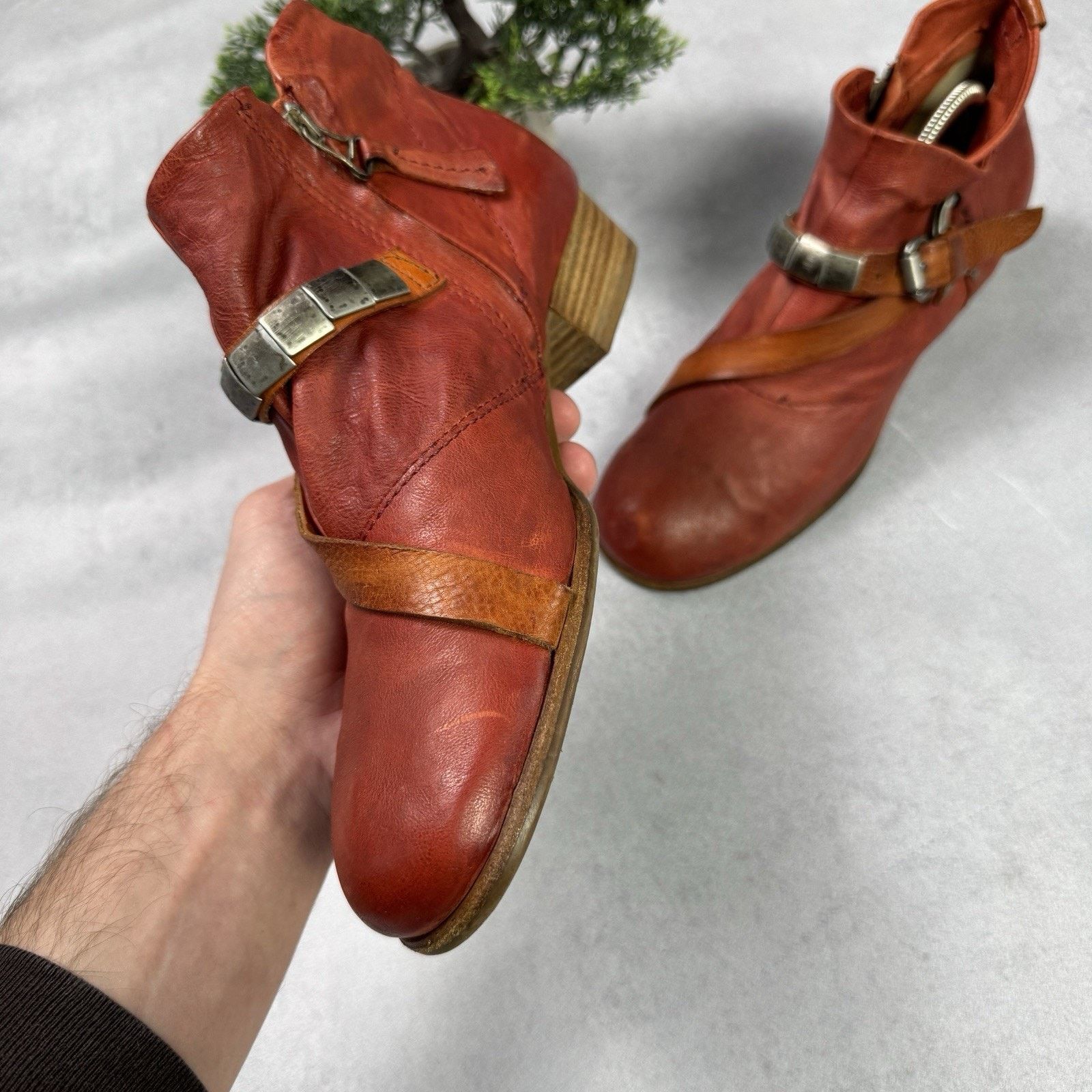 Vintage A.S.98 Airstep Booties Leather Vintage Handmade Rock Size US 10 / IT 40 - 7 Thumbnail