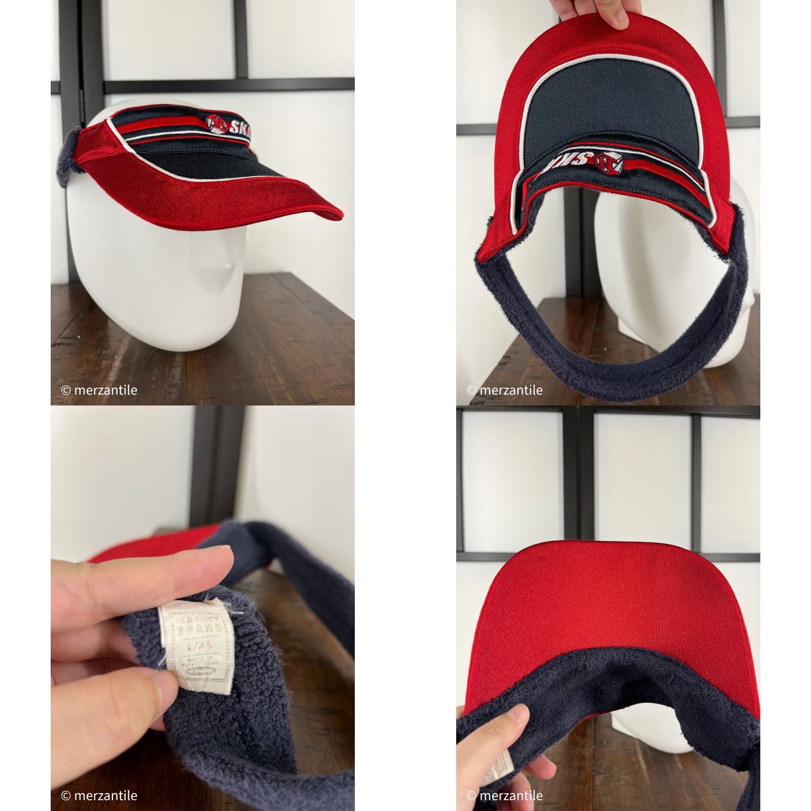 Old Navy Old Navy Visor Hat Adult Large Blue Red NC Skate Terry Headband G Size ONE SIZE - 8 Thumbnail