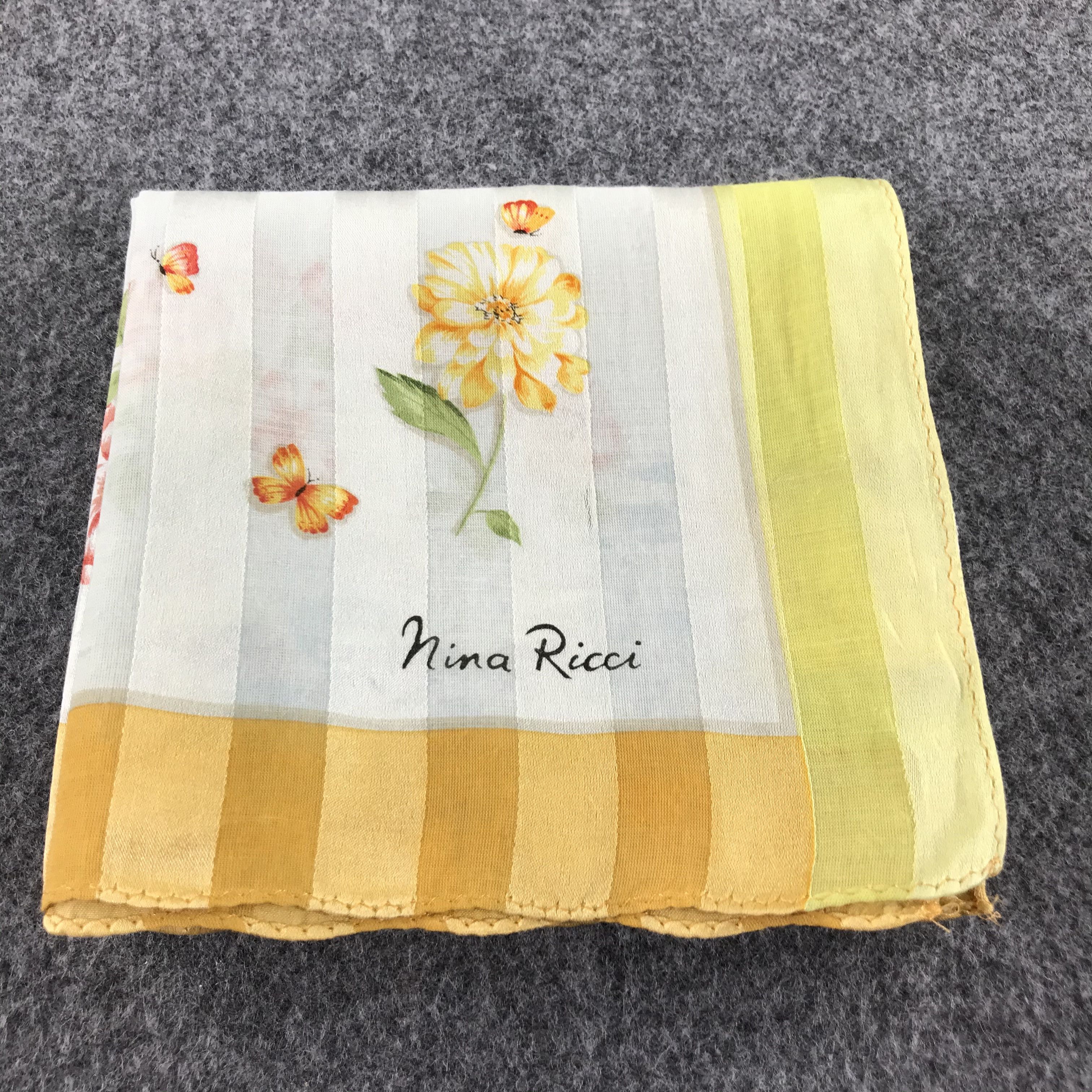 Nina Ricci Nina Ricci Floral Handkerchief Neckerchief Bandana H138 Size ONE SIZE - 7 Thumbnail