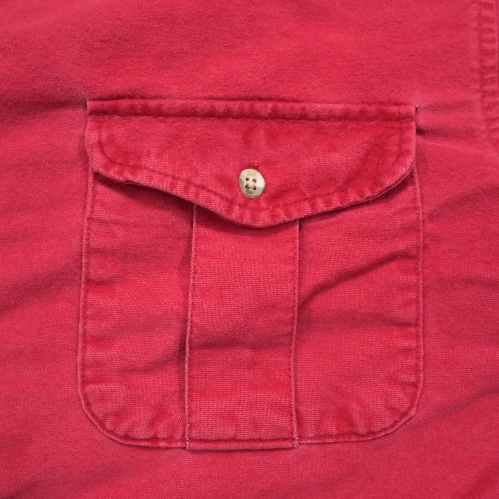 Eddie Bauer VINTAGE Eddie Bauer Shirt Mens XL Red Button Up Distressed Canvas 80s Size US XL / EU 56 / 4 - 2 Thumbnail