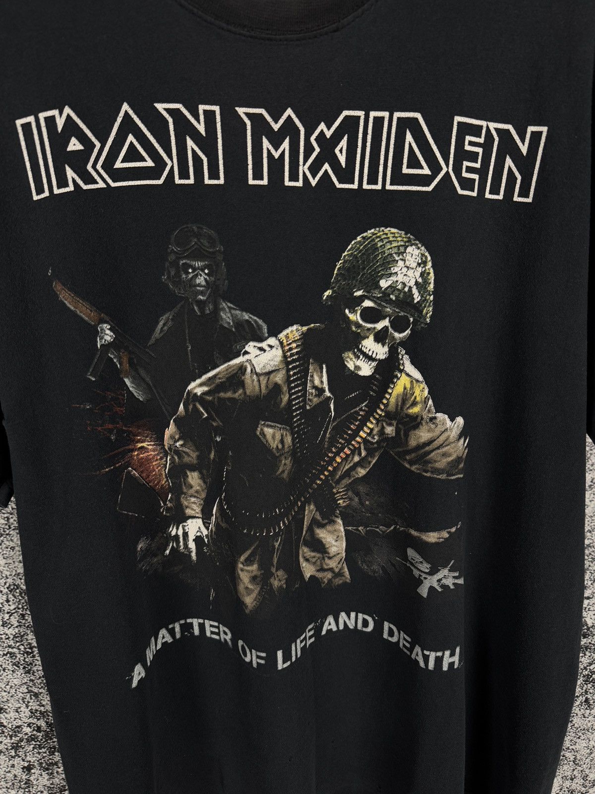Iron Maiden Iron Maiden Vintage Band Tour Tee A Matter Of Life And Death Size US XL / EU 56 / 4 - 13 Thumbnail