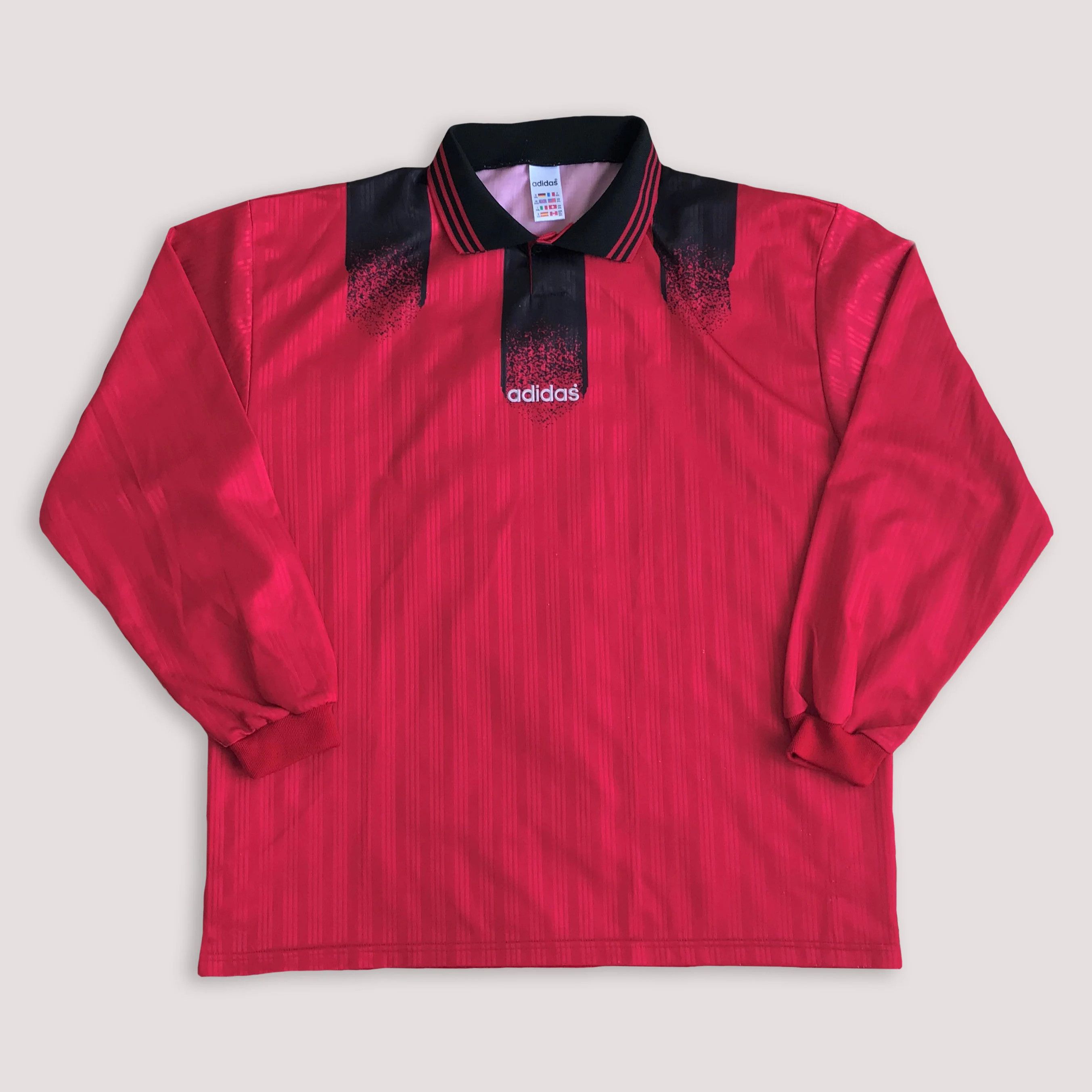 Adidas Vintage 90s ADIDAS Jersey Football Soccer Long Sleeve Kit Size US XXL / EU 58 / 5 - 2 Thumbnail