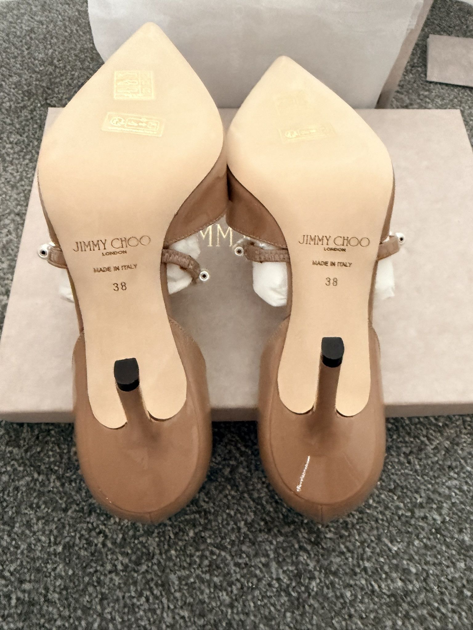 Jimmy Choo Jimmy Choo Aurelie 85 l 38 Ballet Pink/White Size US 8 / IT 38 - 5 Thumbnail