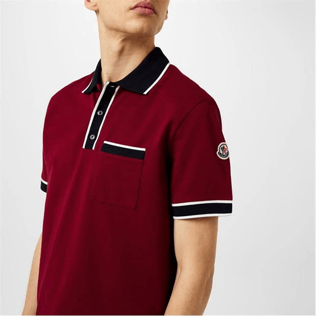 Moncler Striped Logo Polo Shirt Size US M / EU 48-50 / 2 - 3 Thumbnail