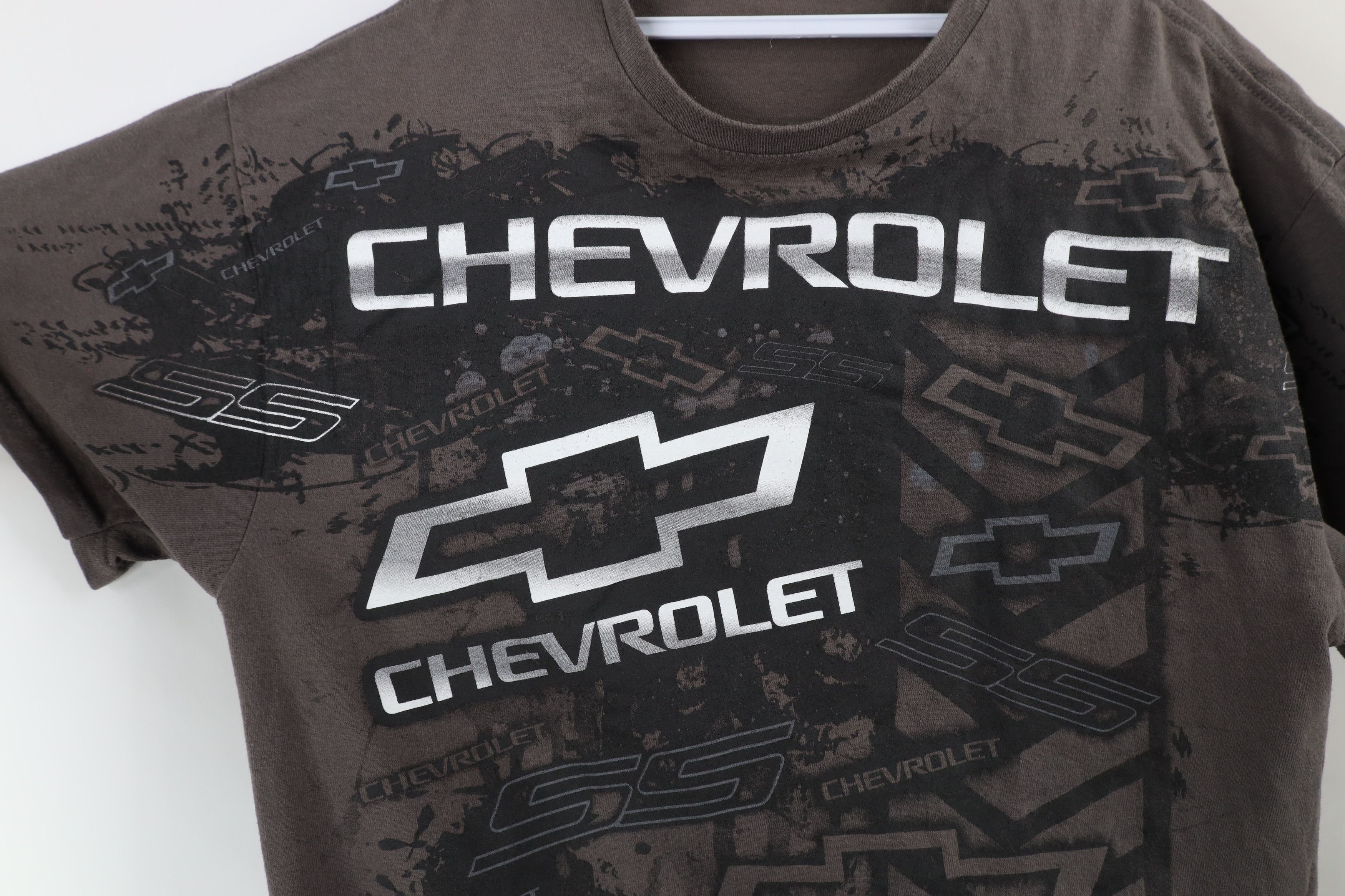 Vintage Vintage Chevrolet SS All Over Print T-Shirt Gray Cotton Size US XL / EU 56 / 4 - 4 Thumbnail