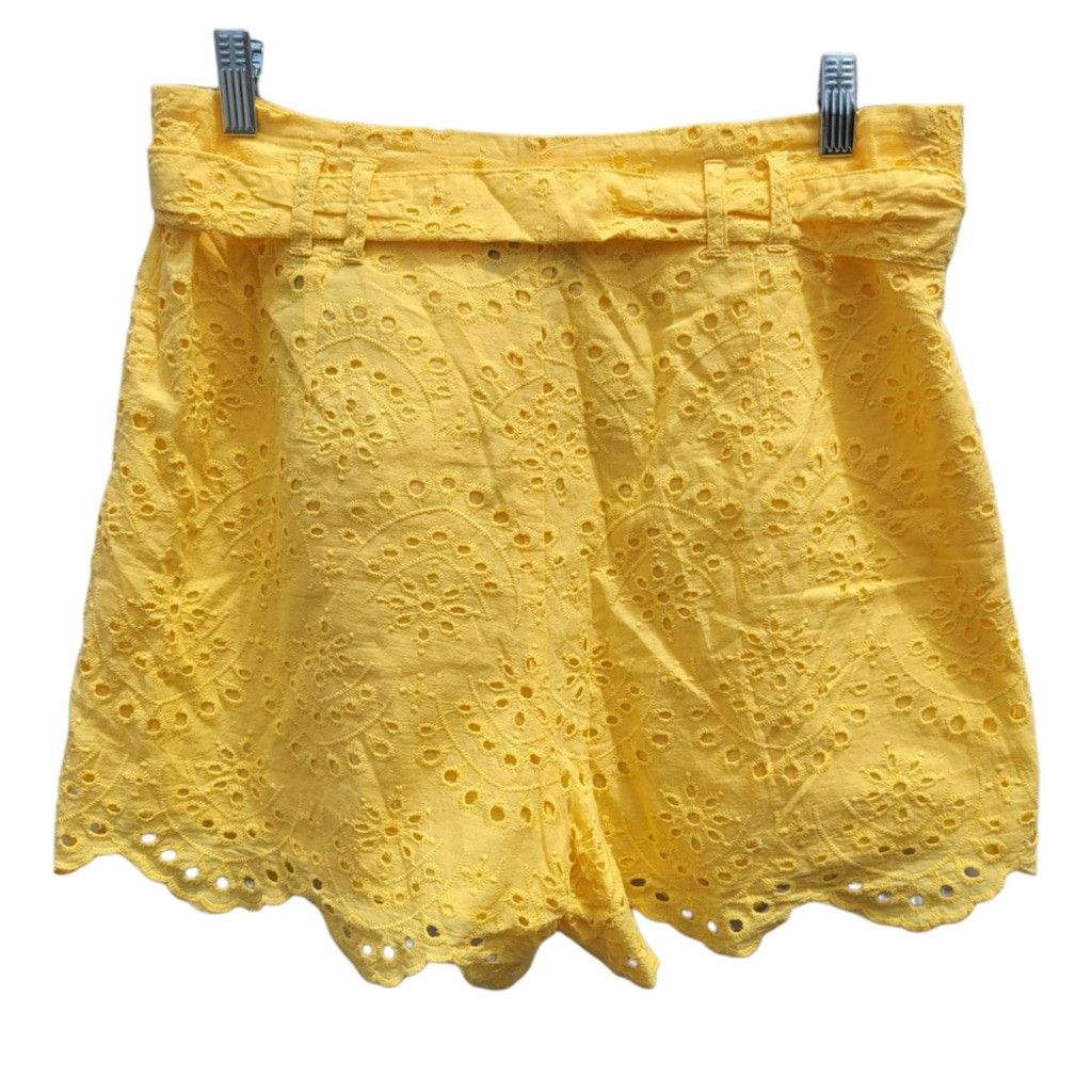 7 For All Mankind 7 For All Mankind Women's Tie Waist Eyelet Shorts Size 34" / US 12 / IT 48 - 9 Thumbnail