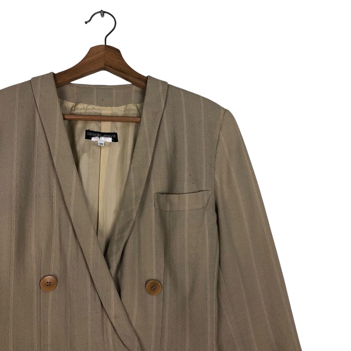 Giorgio Armani 📌Vintage Giorgio Armani Y Collar Coats Jacket Button Size US M / EU 48-50 / 2 - 7 Thumbnail