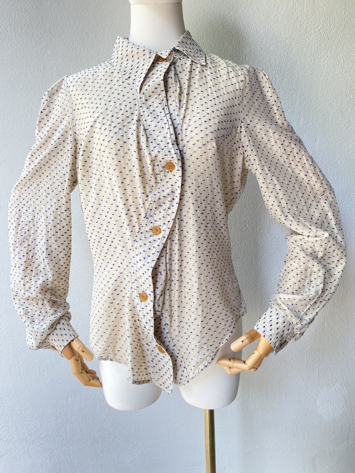 Vivienne Westwood Curve Button Center Line Dots Shirt
