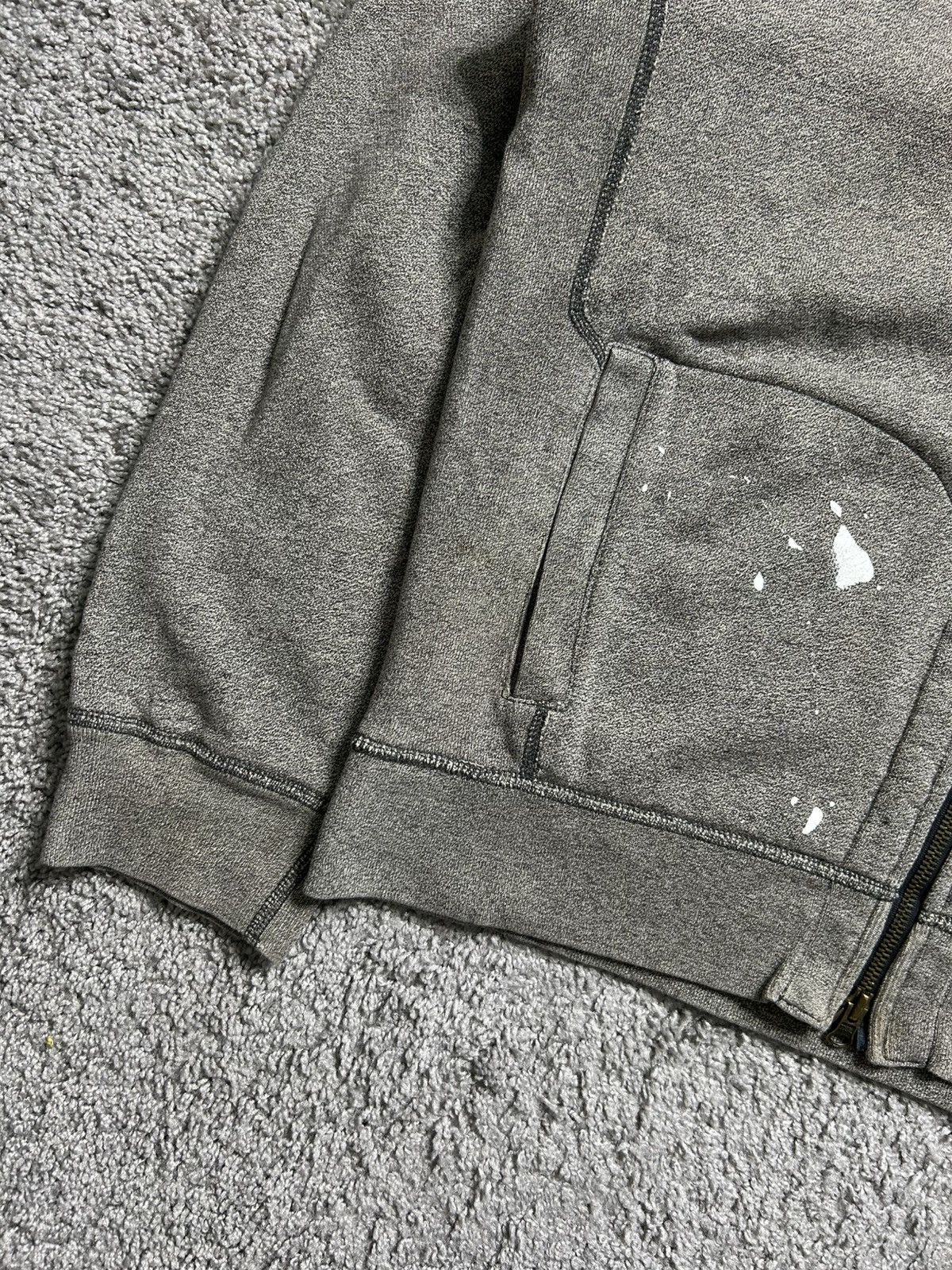 Vintage 80s Polo Ralph Lauren Thermal Paint Zip Hoodie Sweat