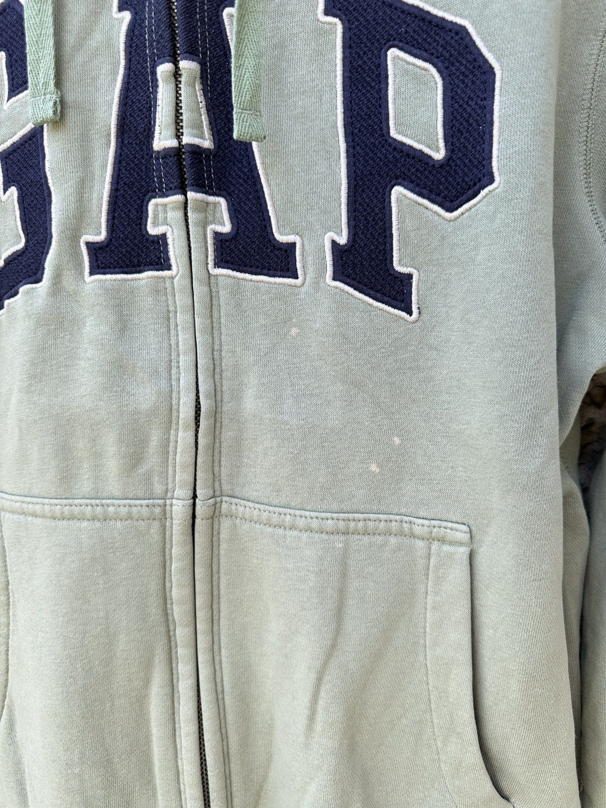 Gap × Vintage Vintage light green Gap emroided zip hoodie Size US M / EU 48-50 / 2 - 5 Thumbnail