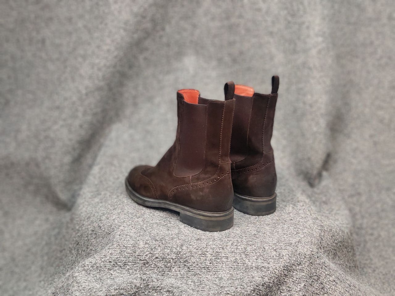 Santoni Santoni Design Premium Suede Brown Chelsea Boots Size US 7 / EU 40 - 12 Thumbnail