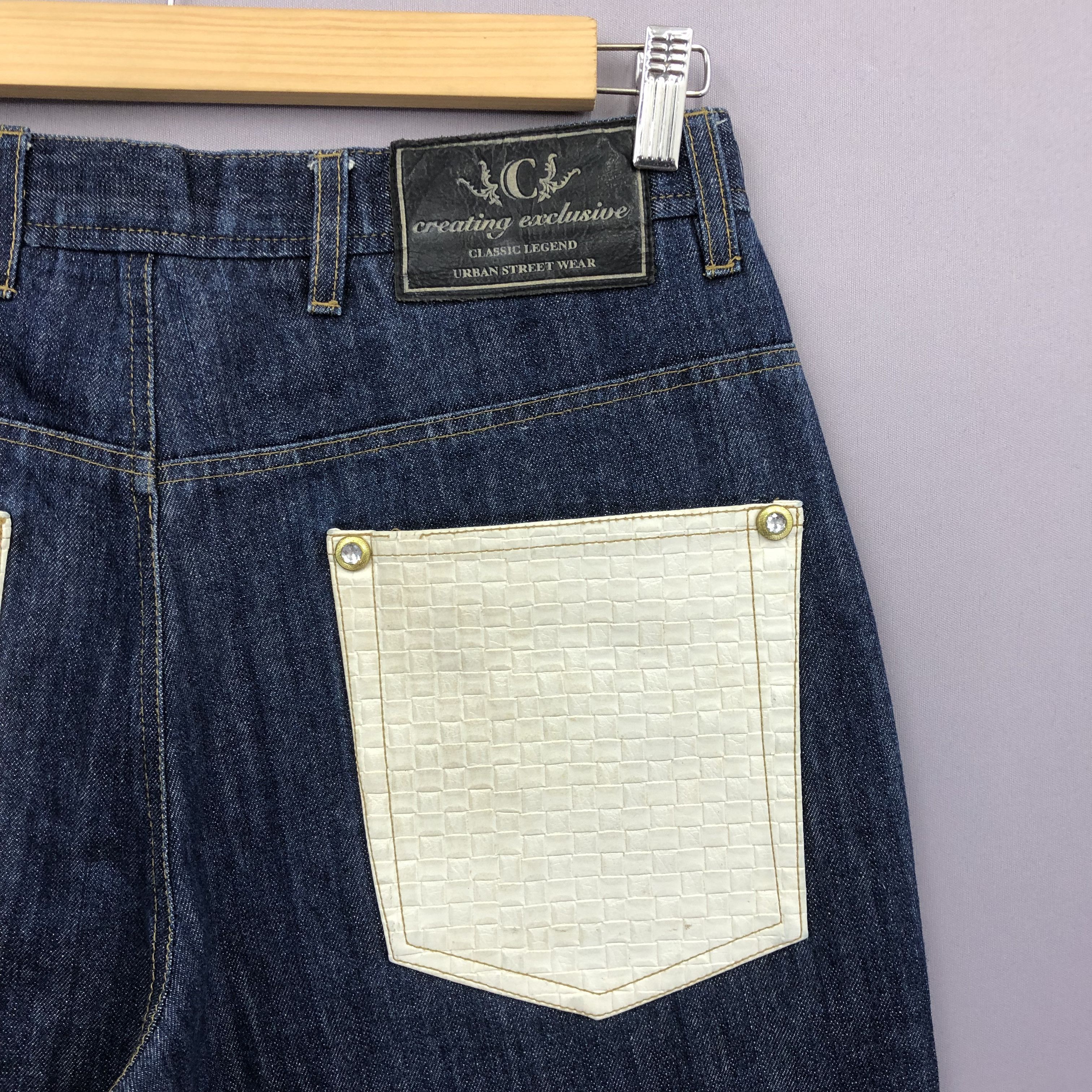 Japanese Brand Crazy Vintage Y2K/2000s Baggy Japanese JNCO Style Jean Denim Size US 34 / EU 50 - 6 Thumbnail