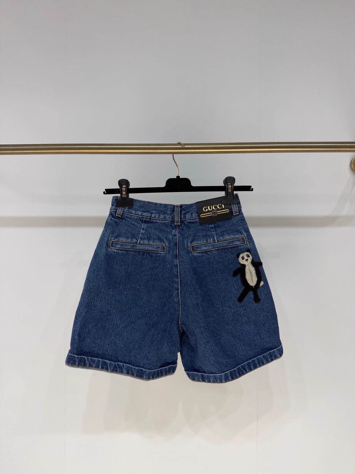 Gucci Gucci Panda Print High Waist Denim Short 36 Size 26" / US 2 / IT 38 - 4 Thumbnail