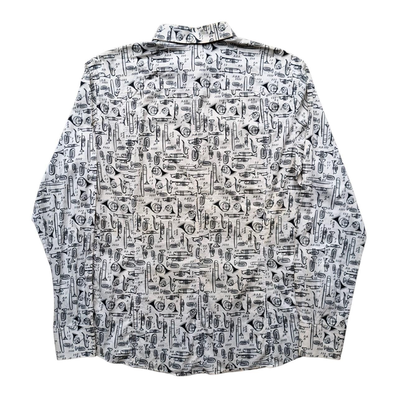 Dolce & Gabbana DOLCE & GABBANA Blouse White Musical Instrument Size US L / EU 52-54 / 3 - 2 Thumbnail