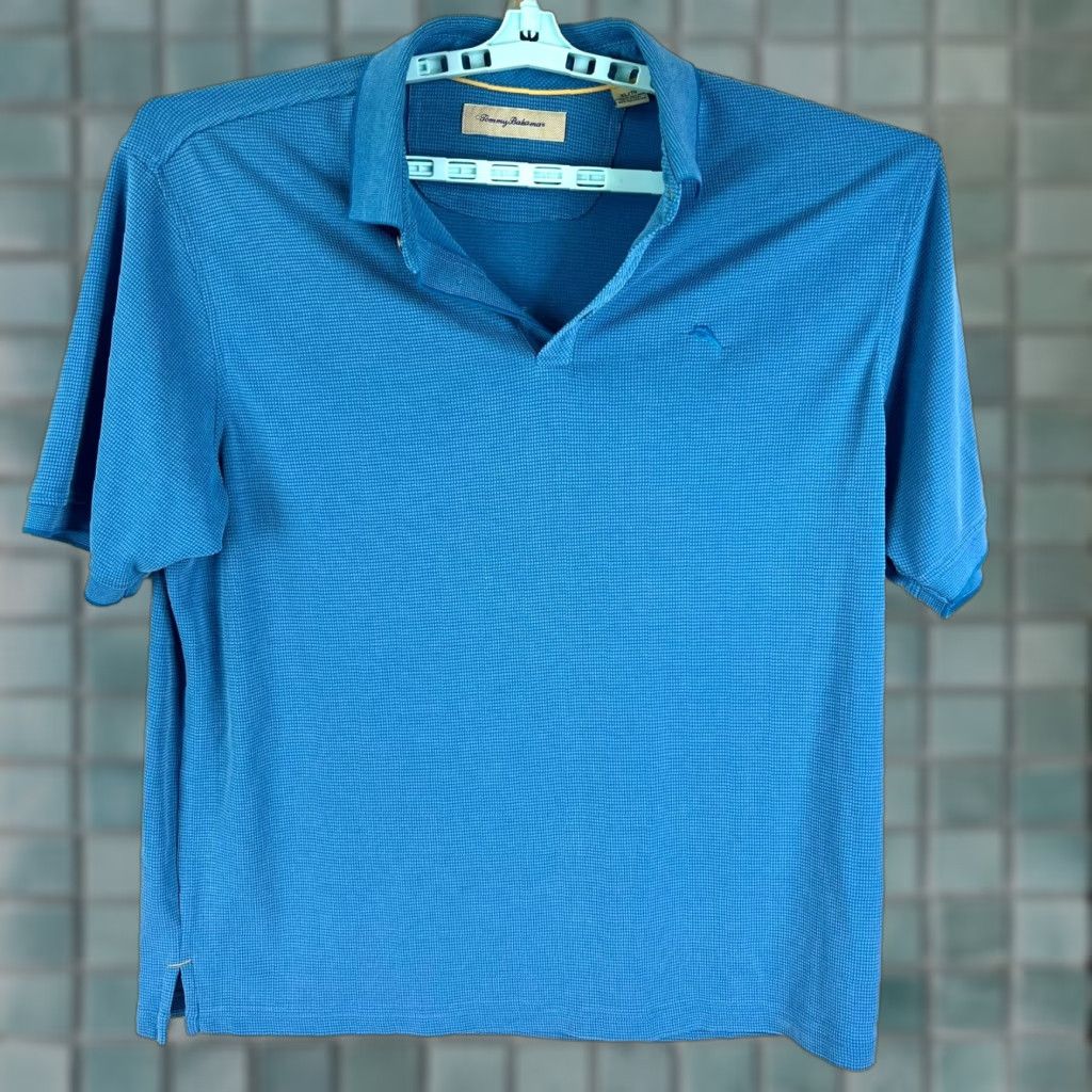 Tommy Bahama Tommy Bahama Polo Shirt Short Sleeve XL Men Blue Check Pattern Casual/Workwear Polo Shirt Size US XL / EU 56 / 4 - 1 Thumbnail