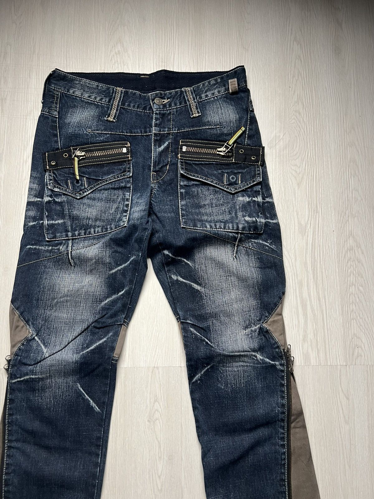 PPFM PPFM Hybrid Zipper Denim Punk Bondage Style Size US 31 - 4 Thumbnail