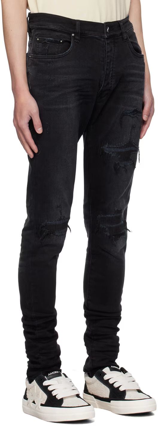 Amiri AMIRI Black MA Varsity Repair Jeans Size US 31 - 3 Thumbnail