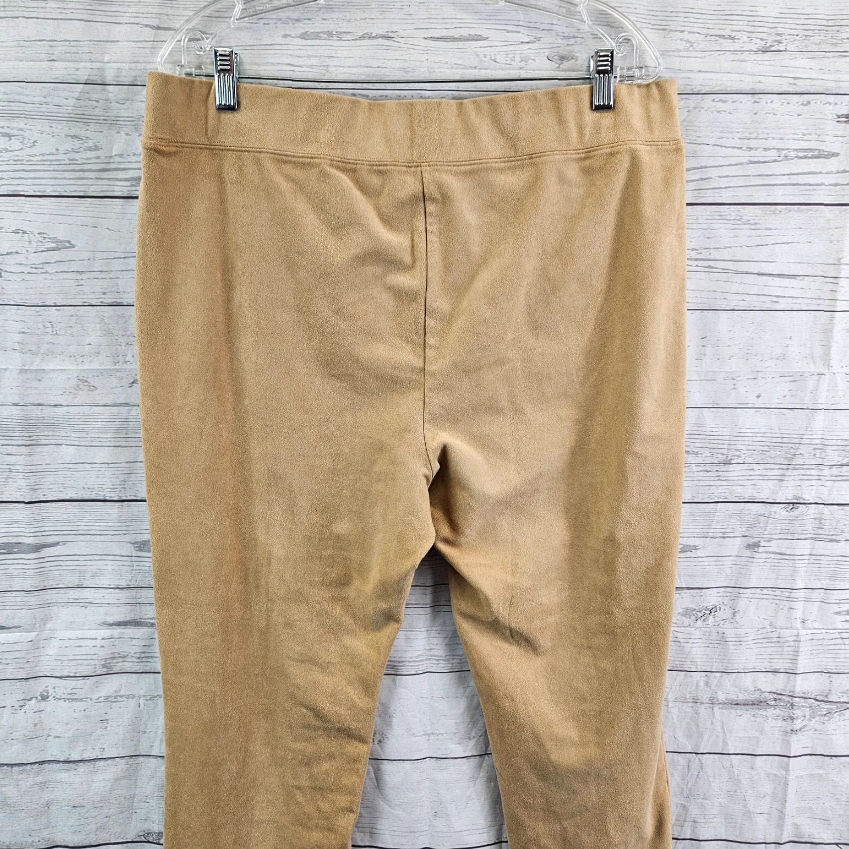 Vintage Chico's Zenergy Trisha Faux Suede Leggings Sz 12 Beige Pull On High Rise Womens Pants, 27.5 Inseam Size 34" / US 12 / IT 48 - 4 Thumbnail