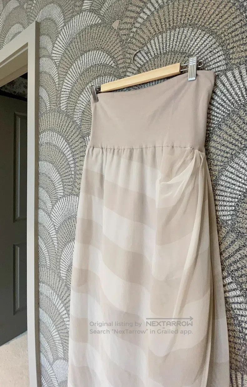 Other Brunello Cucinelli Real Silk Stripe Long Skirt Size 27" / US 4 / IT 40 - 6 Thumbnail