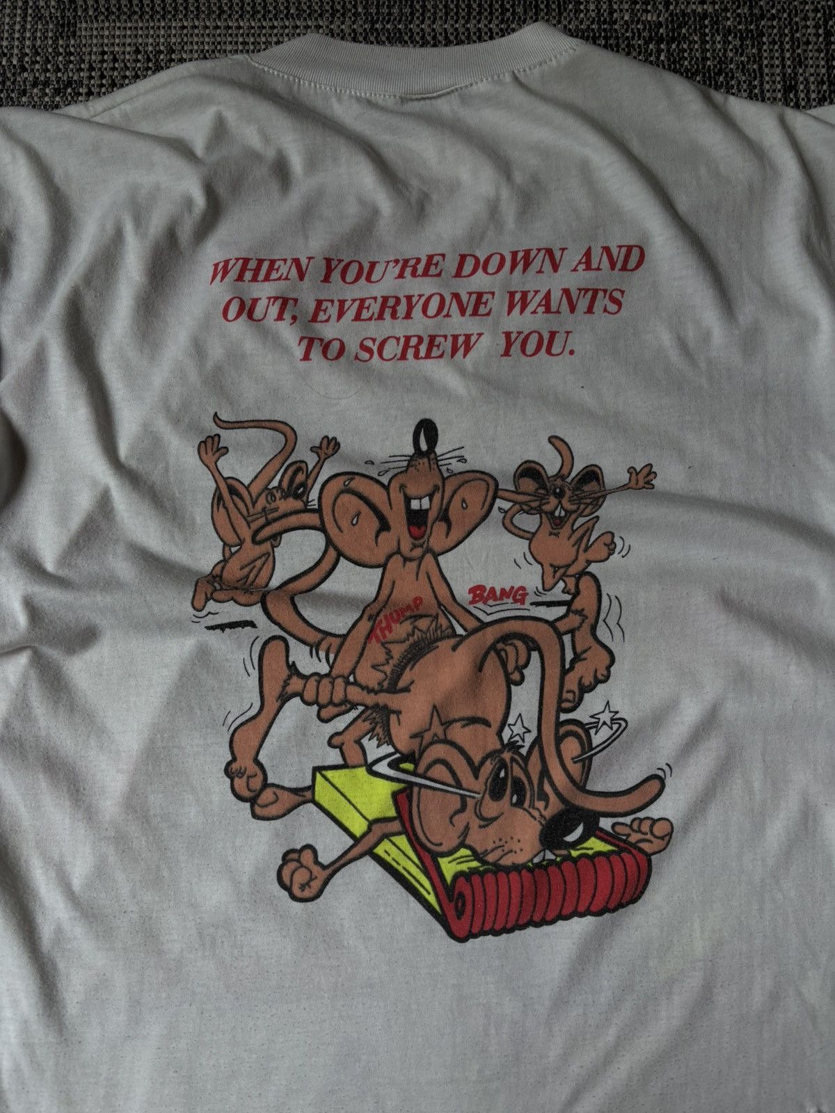 Vintage Vintage 90s Sigmund Freud "What's On A Man's Mind" AOP Tee Size US XL / EU 56 / 4 - 11 Thumbnail