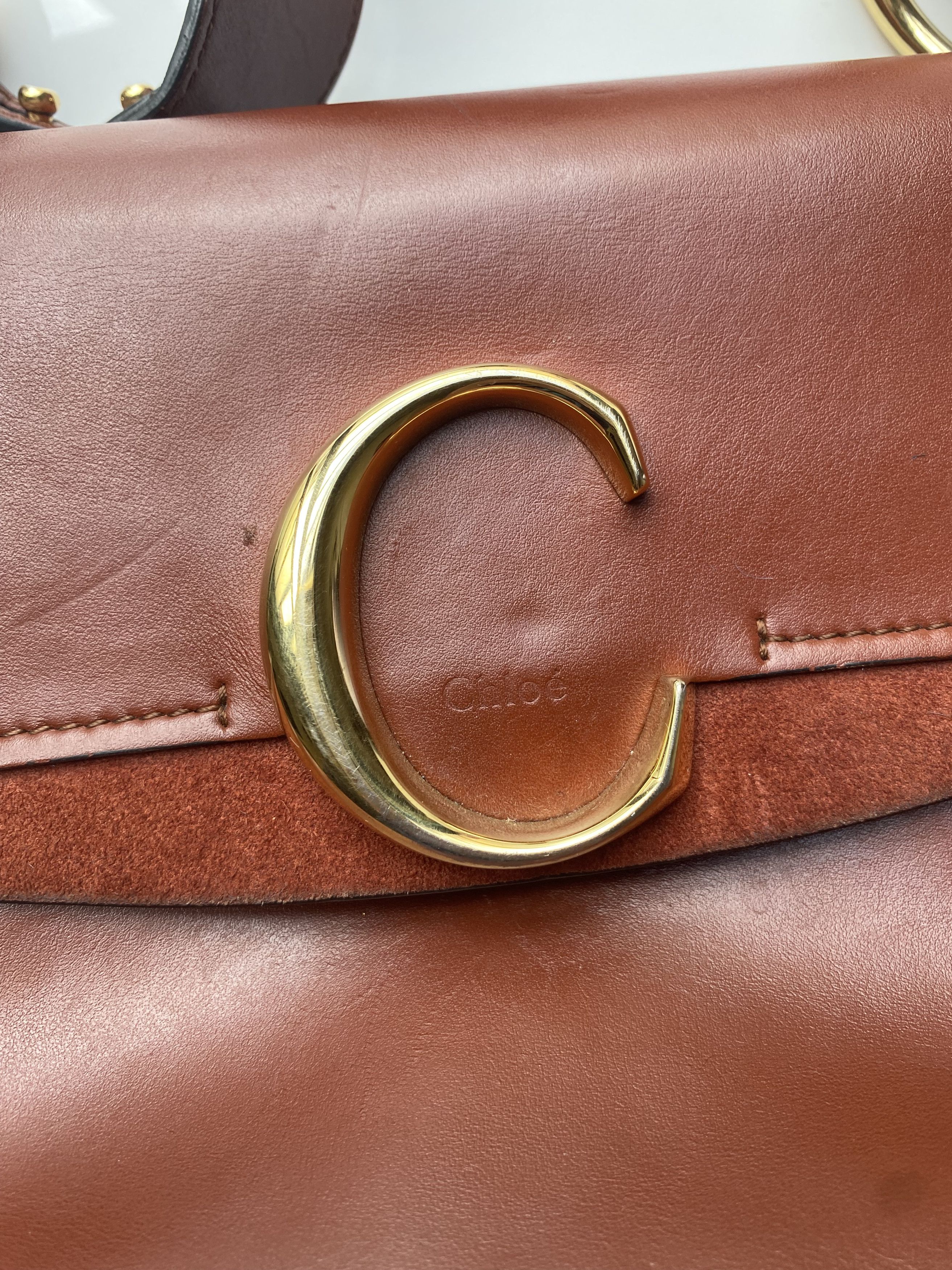 Chloe CHLOÉ C Mini Brown Leather Cross Body Bag Used Size ONE SIZE - 8 Thumbnail