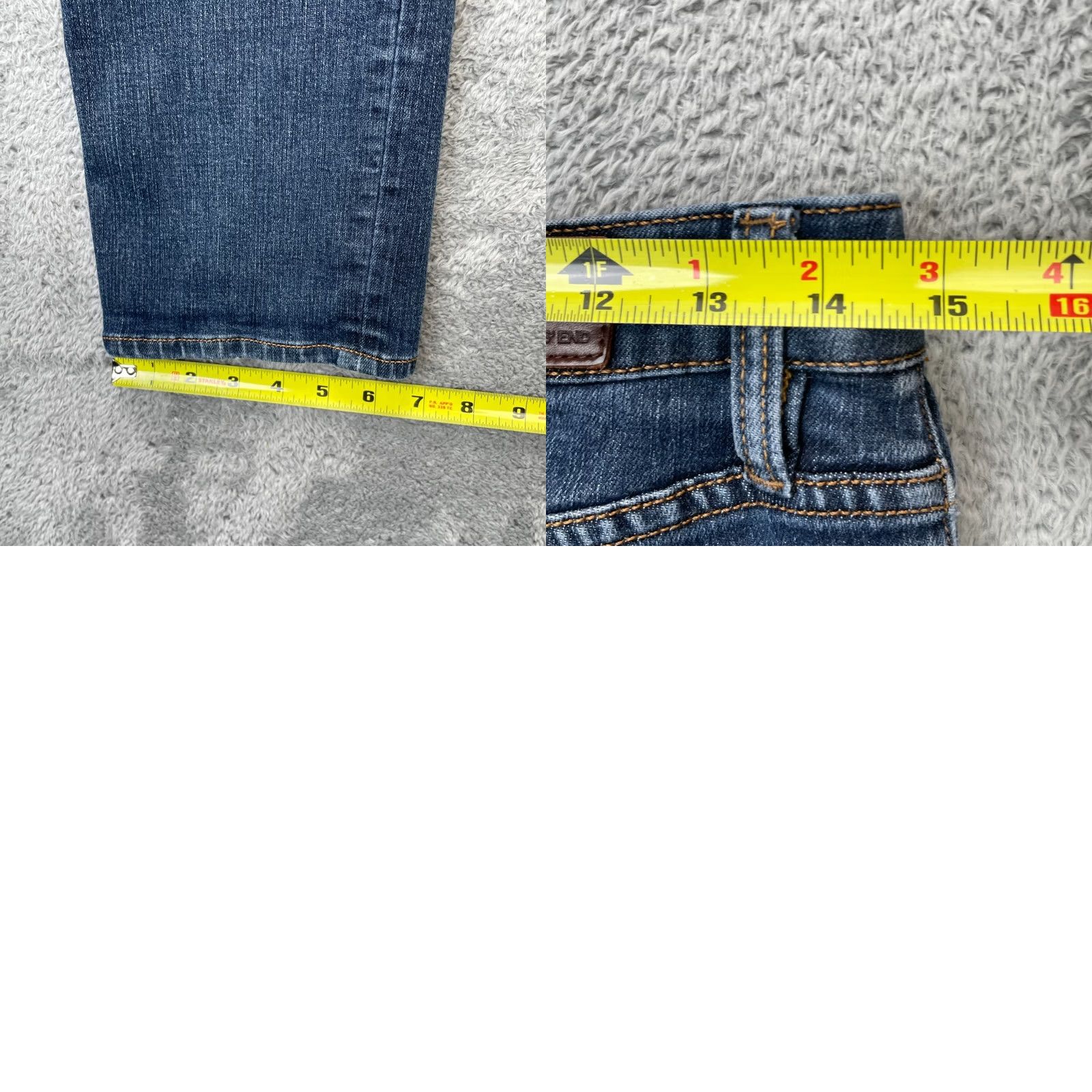 Lands' End Lands End Jeans Womens 4P Blue Straight Leg Mid Rise Logo Cotton Whiskered Denim Size 30" / US 8 / IT 44 - 8 Thumbnail