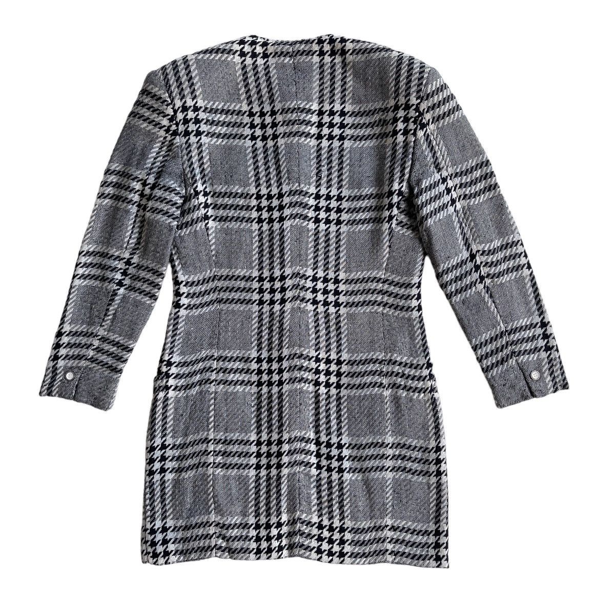 Versace G.Versace Houndstooth Mandarin Women Coat Size S / US 4 / IT 40 - 3 Thumbnail