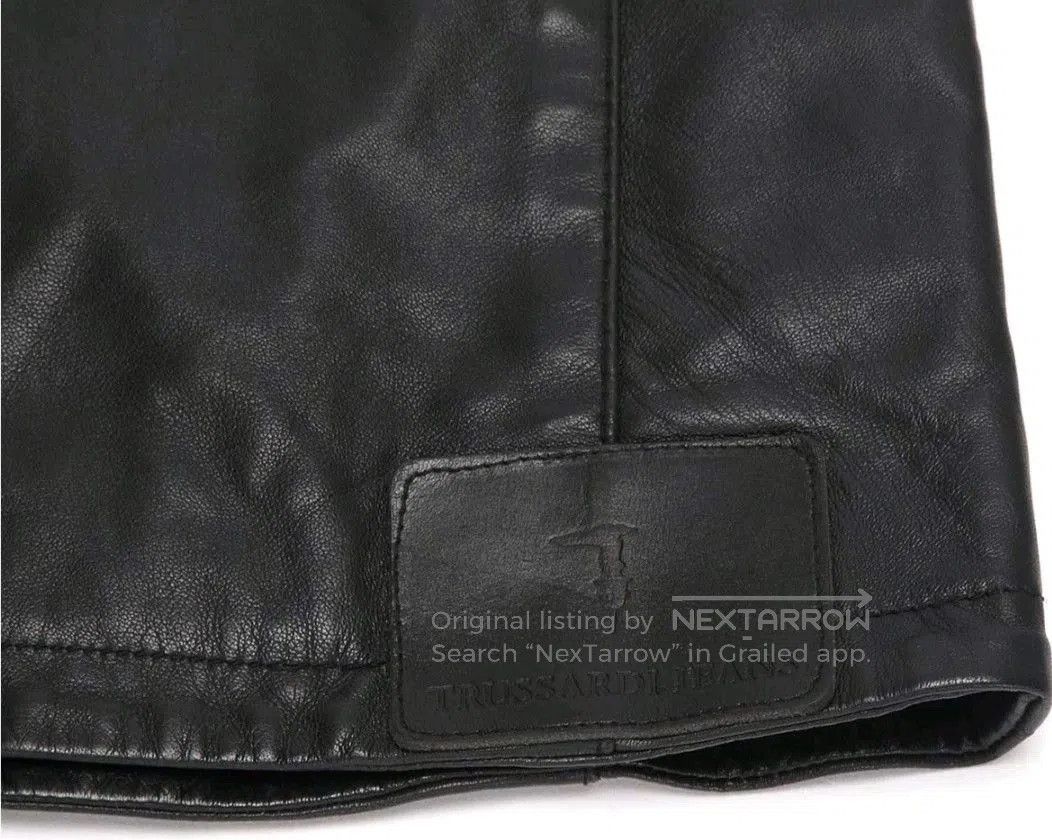 Trussardi Trussardi Black Leather Jacket. Size US M / EU 48-50 / 2 - 4 Thumbnail