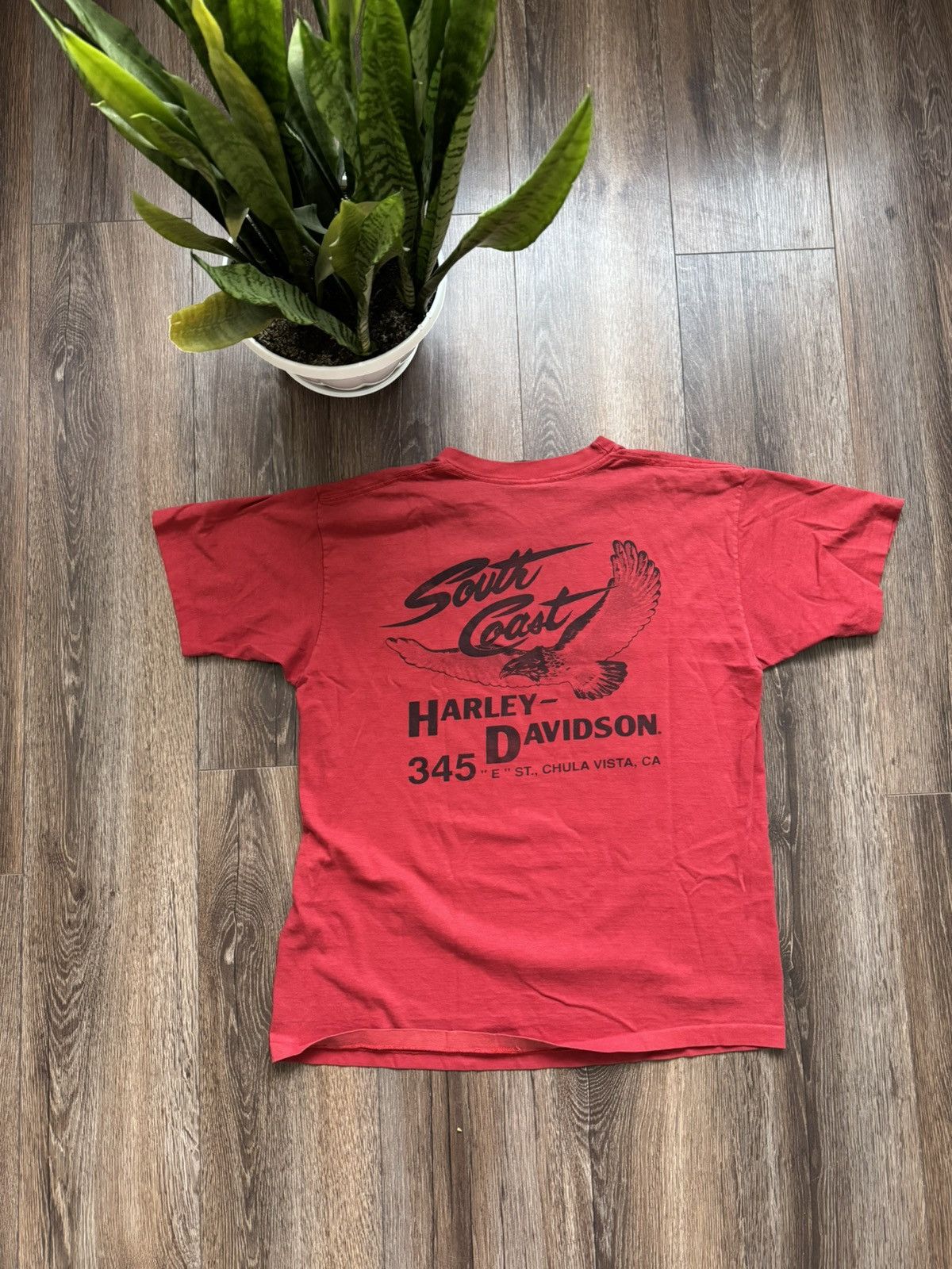 Harley Davidson Vintage Harley Davidson 1991 men’s big logo red t shirt Size US L / EU 52-54 / 3 - 10 Thumbnail