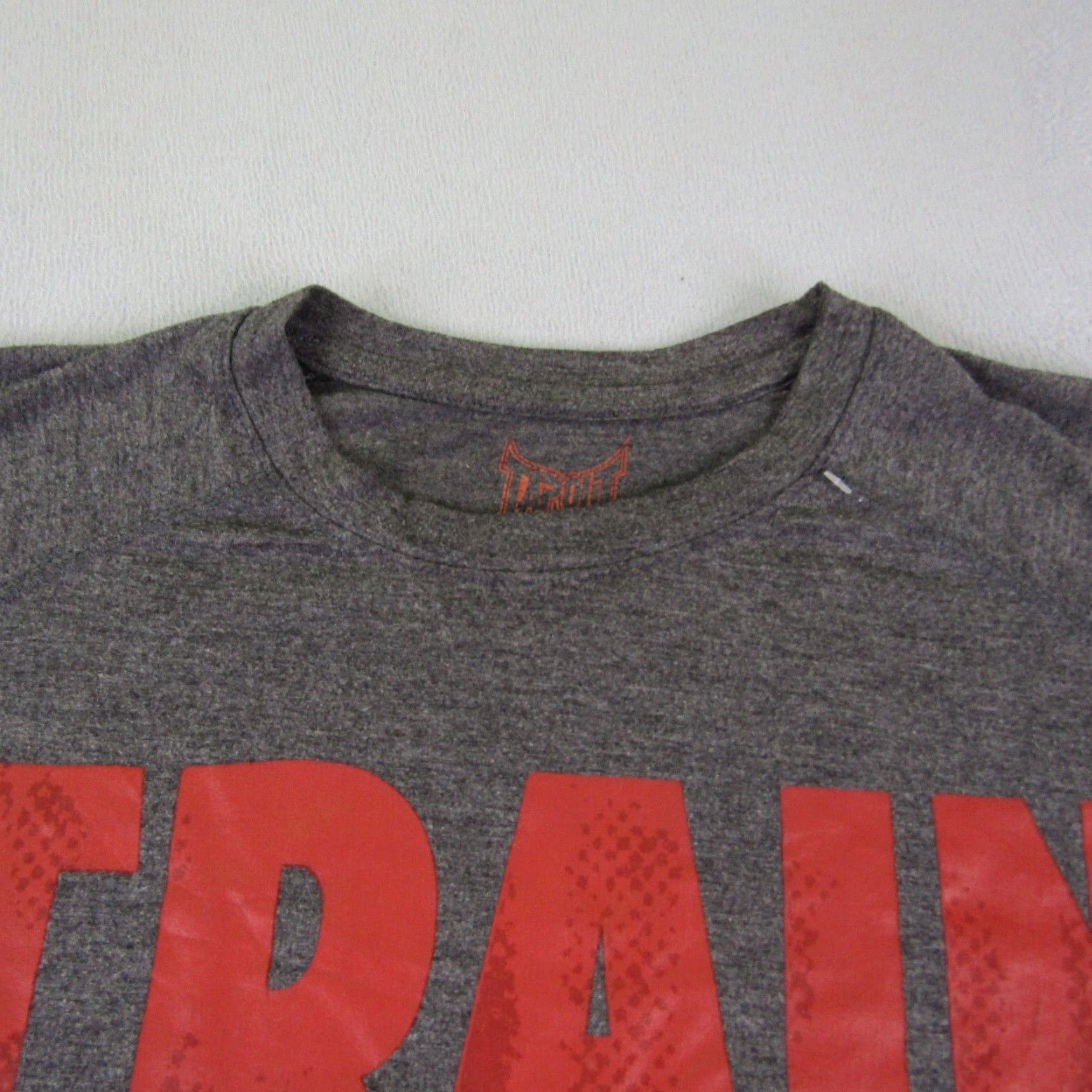 Tapout Tapout Shirt Mens XL Gray Red Train Pain Fame MMA Martial Arts Gym Graphic Print Short Sleeve Crew Neck Sports Outdoor Mens XL Gray Tapout Shirt Size US XL / EU 56 / 4 - 2 Thumbnail