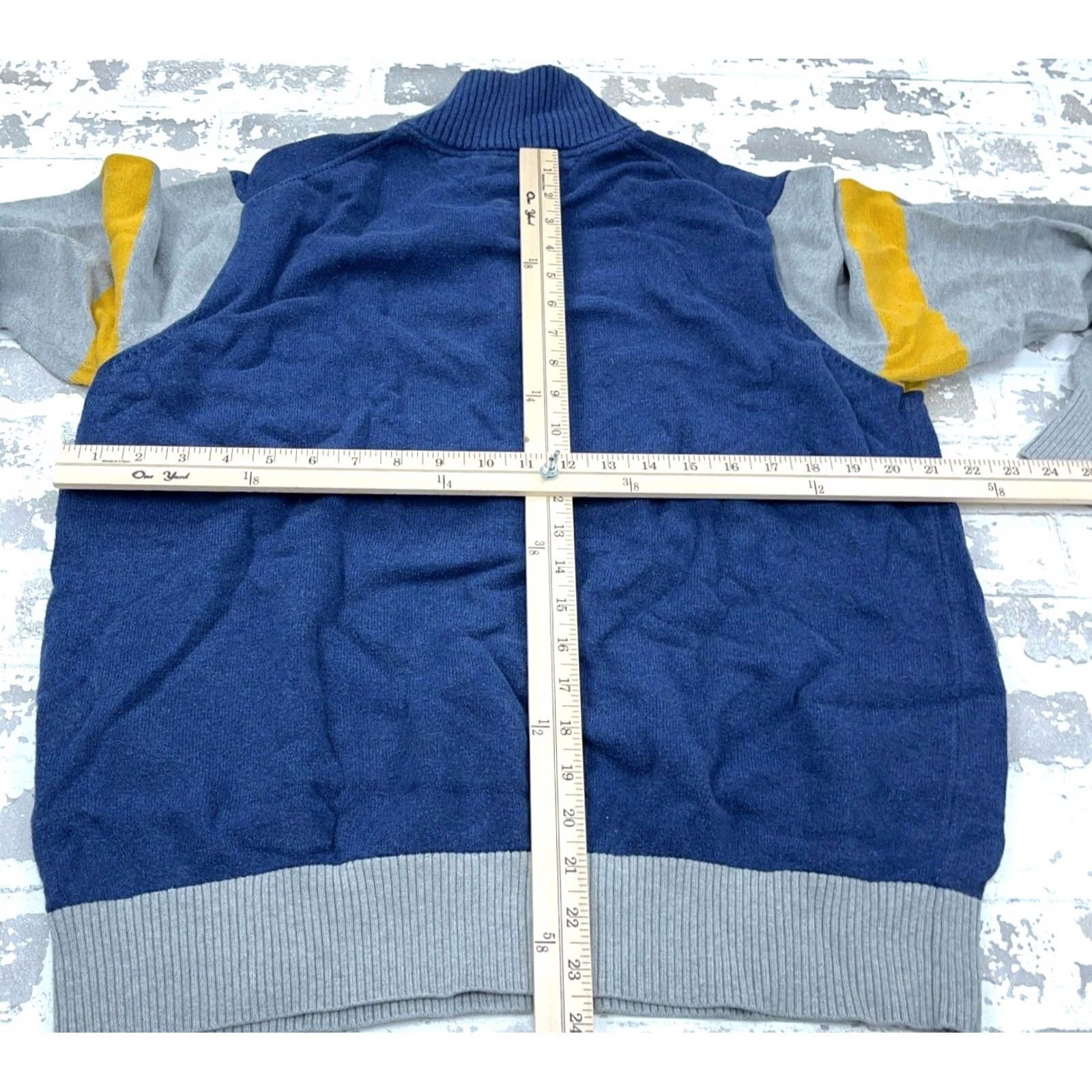 Tommy Hilfiger Tommy Hilfiger Sweater Men Medium Blue Gray Pullover Letterman Retro Quarter Zip Size US M / EU 48-50 / 2 - 7 Thumbnail
