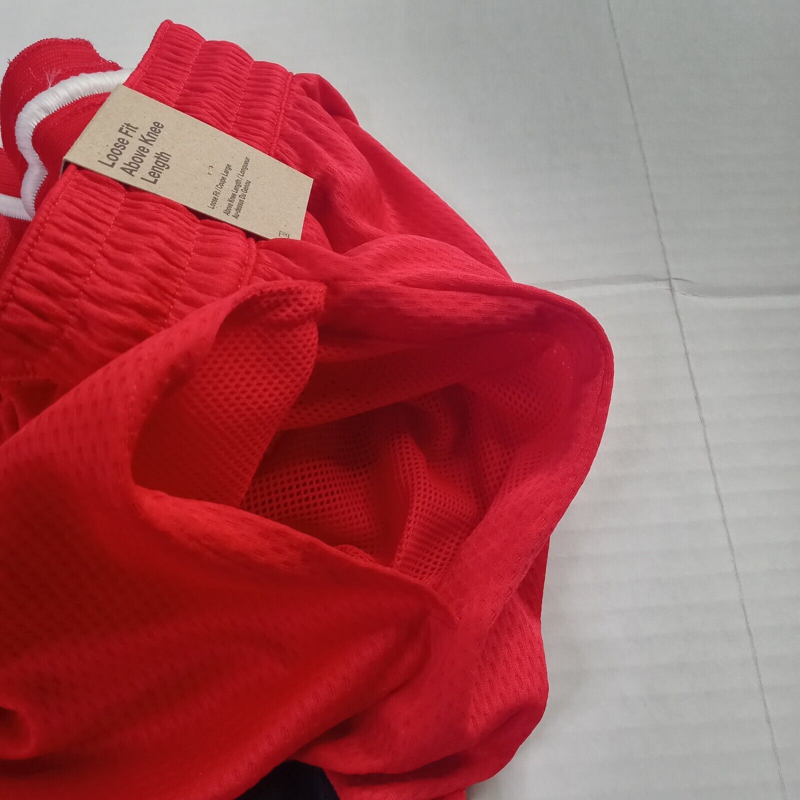 Nike Men's Nike Loose Fit Basketball Shorts Size L Red White Size US 32 / EU 48 - 3 Thumbnail