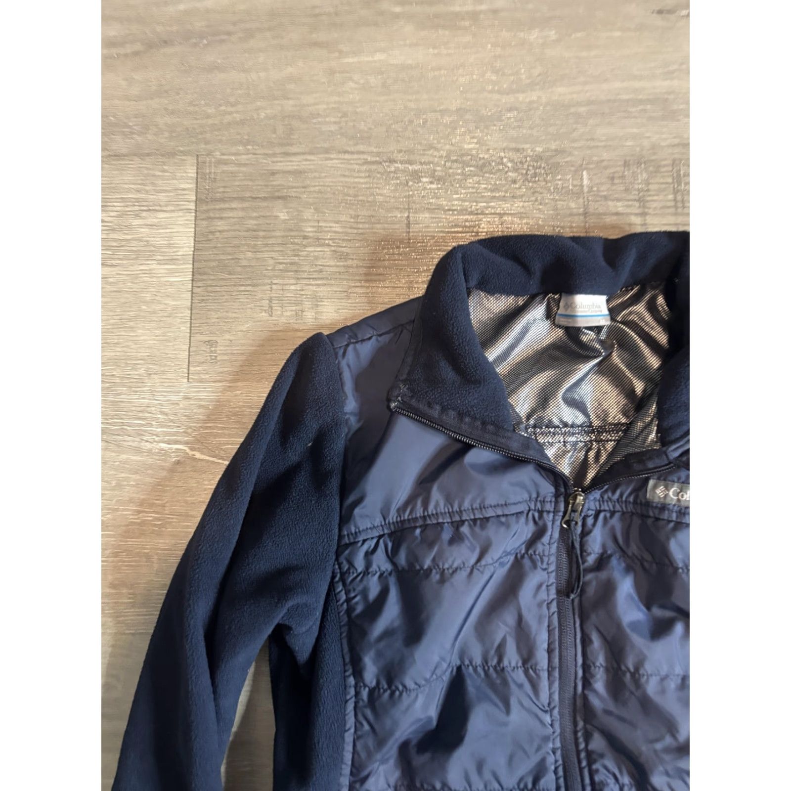 Vintage Columbia Jacket Womens M Blue Omni-Heat Fleece Full Zip Quilted Insulated Size M / US 6-8 / IT 42-44 - 2 Thumbnail