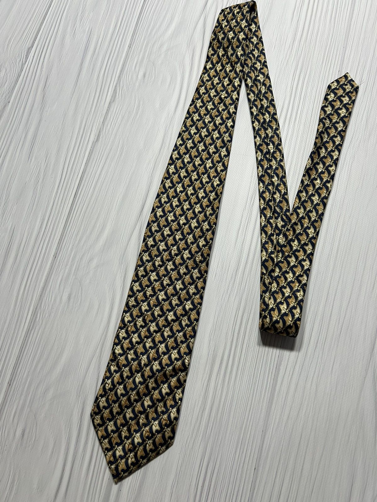 Givenchy × Vintage Rare Givenchy Gentleman Elephants Logo Silk Tie Size ONE SIZE - 2 Thumbnail