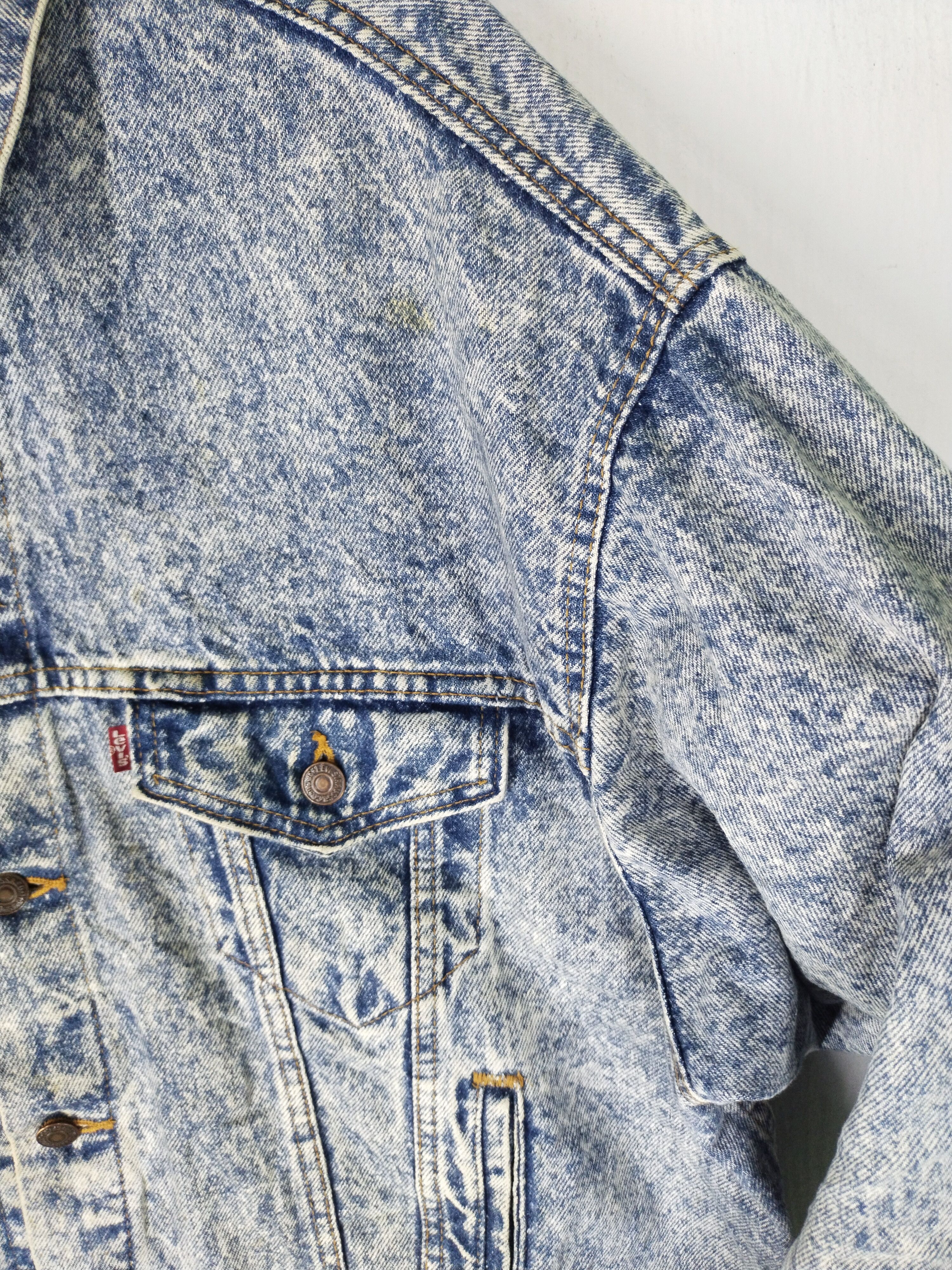 Levi's Vintage Levi's Acid Washed Made in USA Denim Jacket Size US L / EU 52-54 / 3 - 6 Thumbnail