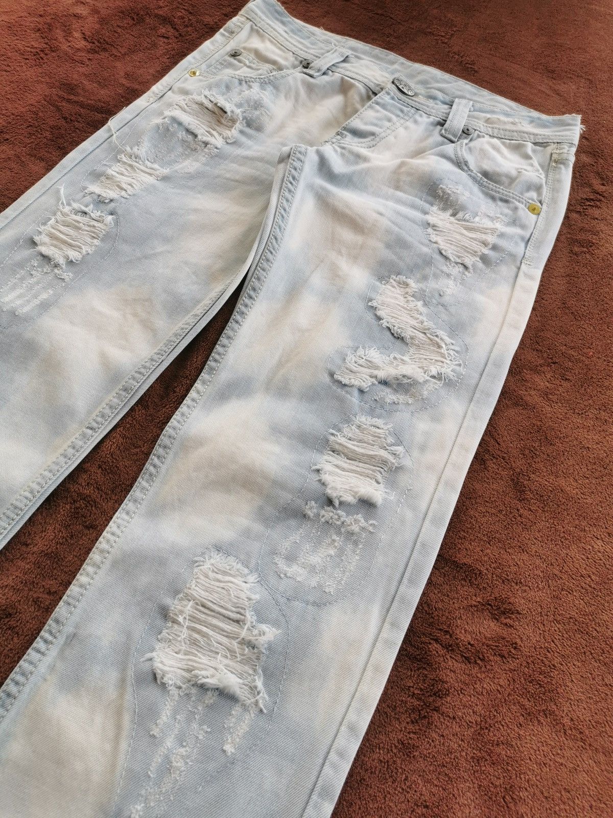 Japanese Brand Vence Japan Bleach Distressed Denim Jeans Size US 32 / EU 48 - 5 Thumbnail