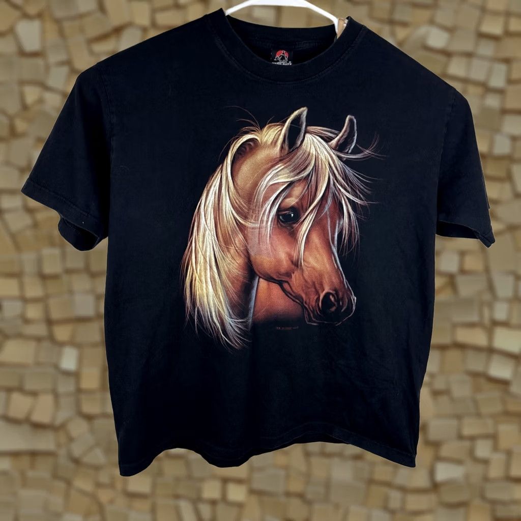 Vintage VINTAGE Hero Buff Horse Animal Nature Wildlife Graphic T Shirt XXL Double Sided Men Size US XXL / EU 58 / 5 - 1 Thumbnail