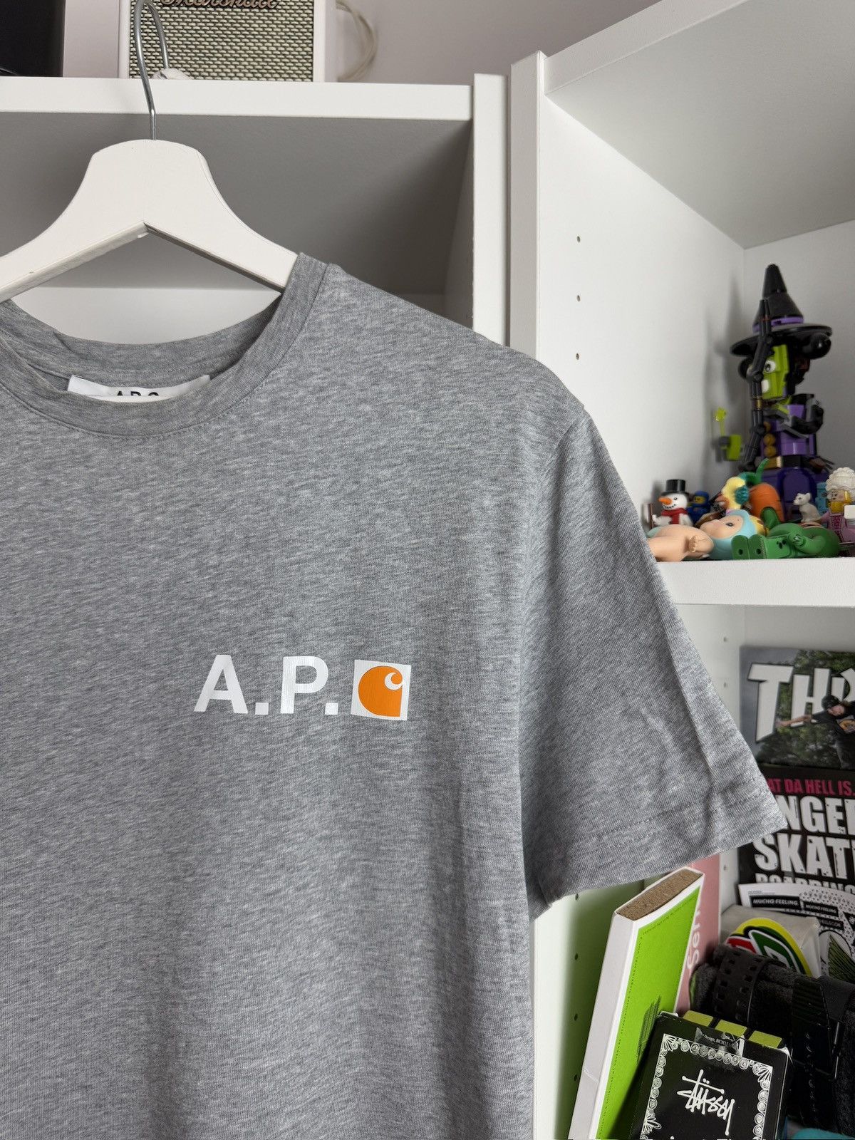A.P.C. × Carhartt A.P.C. x Carhartt small logo grey t-shirt M streetwear skate Size US M / EU 48-50 / 2 - 3 Thumbnail