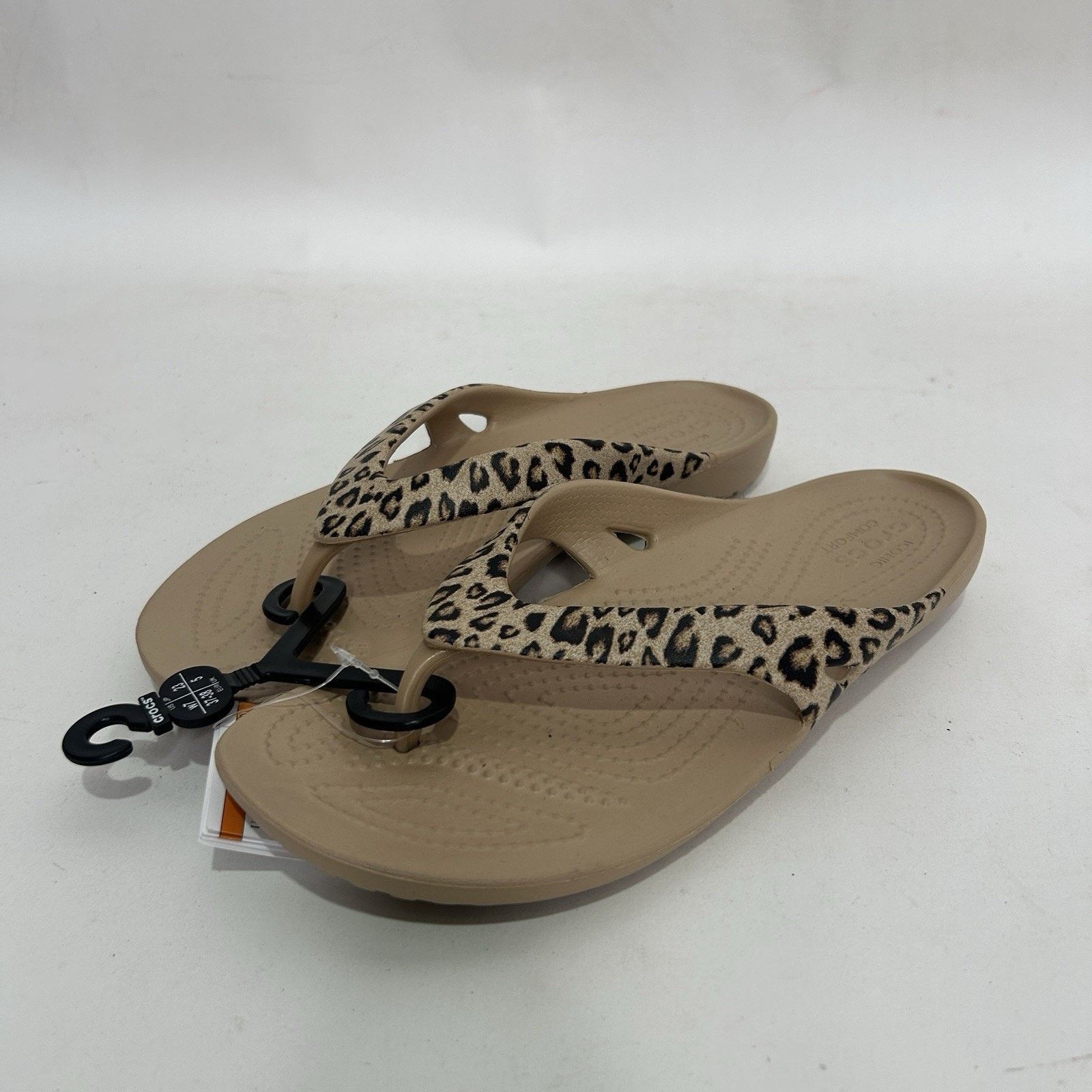 Crocs Crocs Kadee II Flip Flop Sandals "Leopard Gold" Size US 6 / IT 36 - 3 Thumbnail