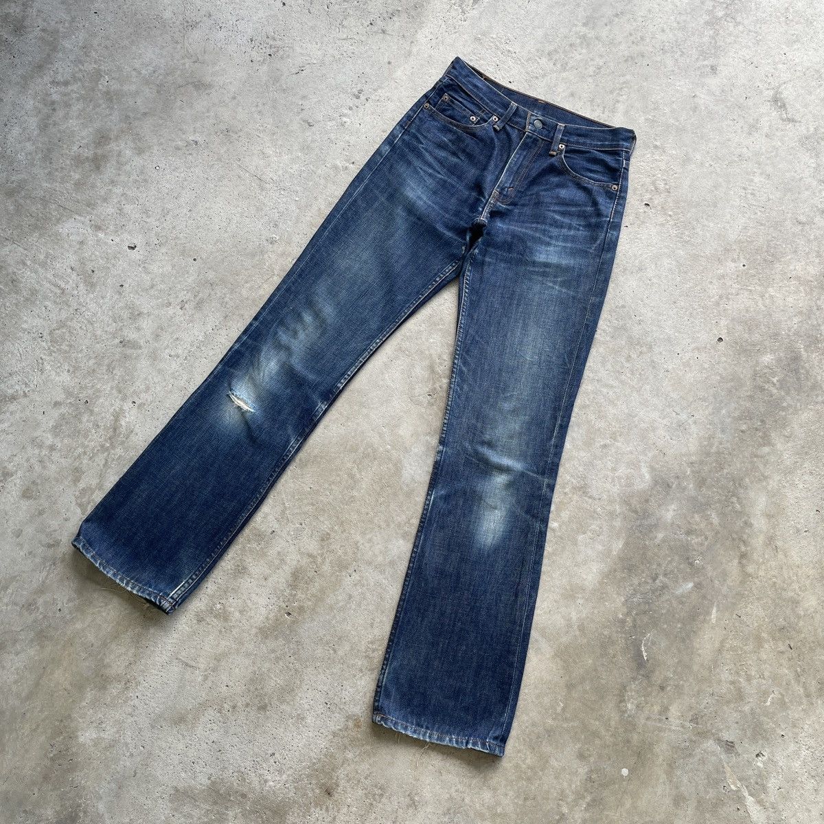 Levi's Vintage Clothing Vintage Levi’s 553 Faded FLARE Distressed BOOTCUT Jeans Pant Size US 28 / EU 44 - 2 Thumbnail