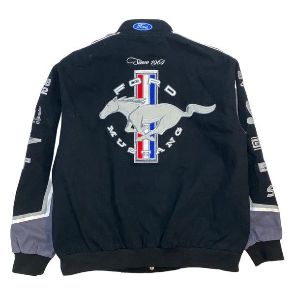 image of Vintage Mustang Racing Jacket Black, Men's (Size XL)