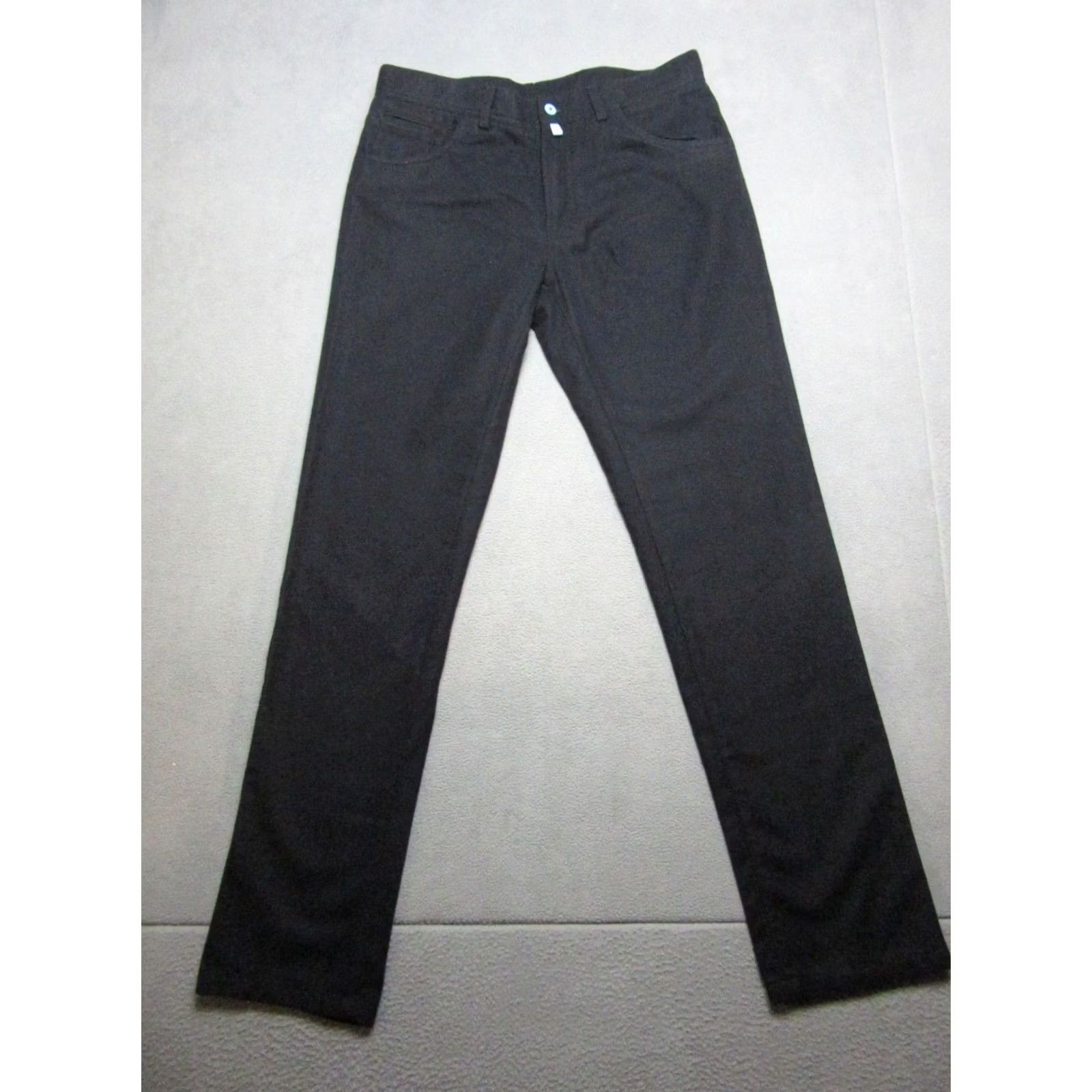 Angelo Nardelli Angelo Nardelli Pants Mens Black 50 Hydro Tweed Business Straight Leg Pockets - & Party Style Size US 32 / EU 48 - 2 Thumbnail