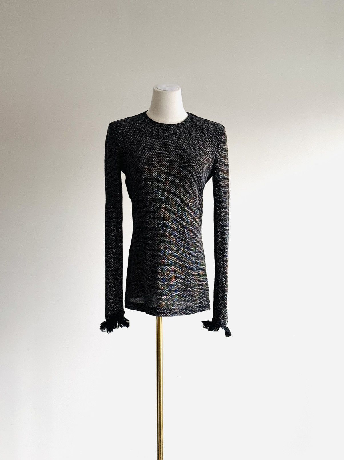 Alberta Ferretti × Philosophy di Lorenzo Serafini Philosophy di Lorenzo Serafini stretch lamé blouse sz 4 Size S / US 4 / IT 40 - 2 Thumbnail